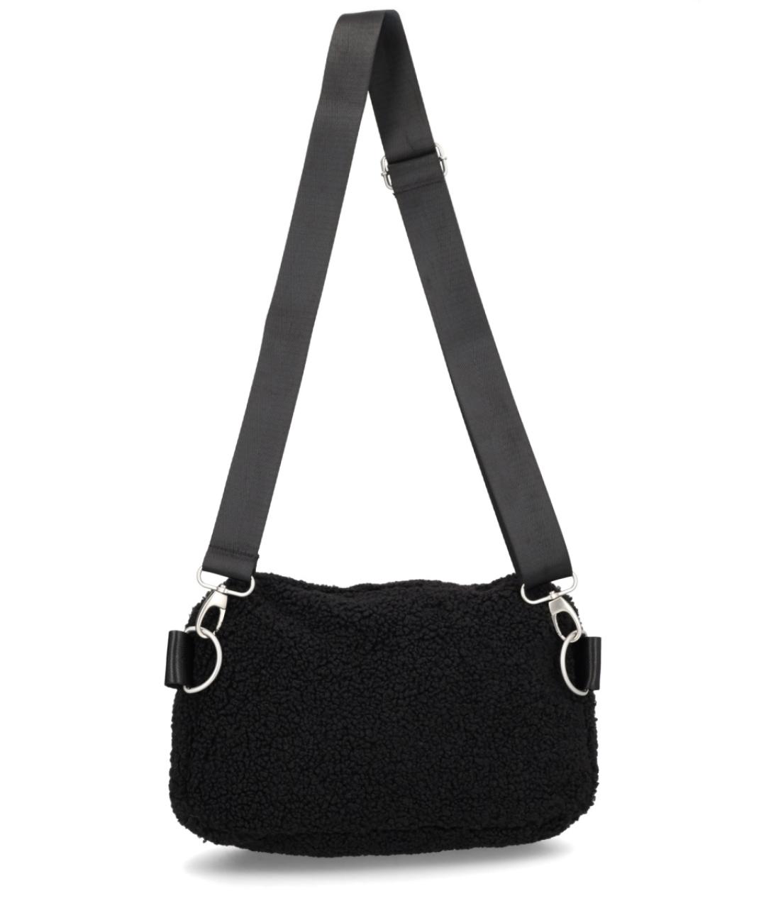 PARAJUMPERS Черная синтетическая сумка через плечо, фото 2