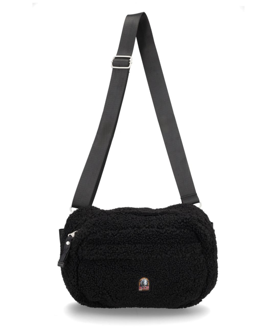 PARAJUMPERS Черная синтетическая сумка через плечо, фото 1