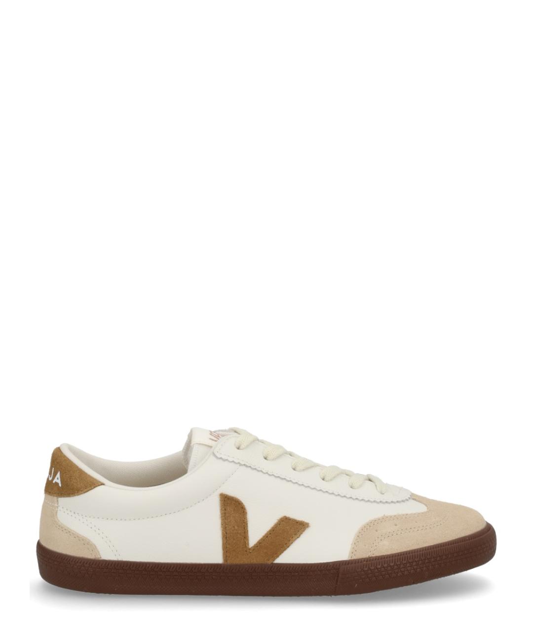 VEJA Бежевые кожаные низкие кроссовки / кеды, фото 1