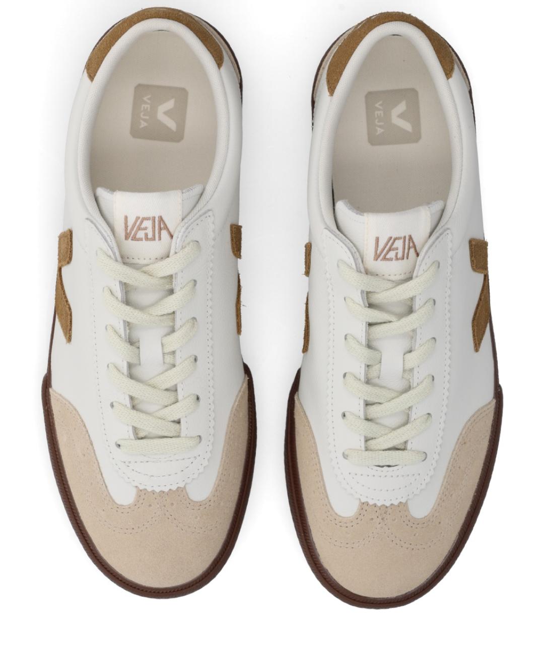 VEJA Бежевые кожаные низкие кроссовки / кеды, фото 5