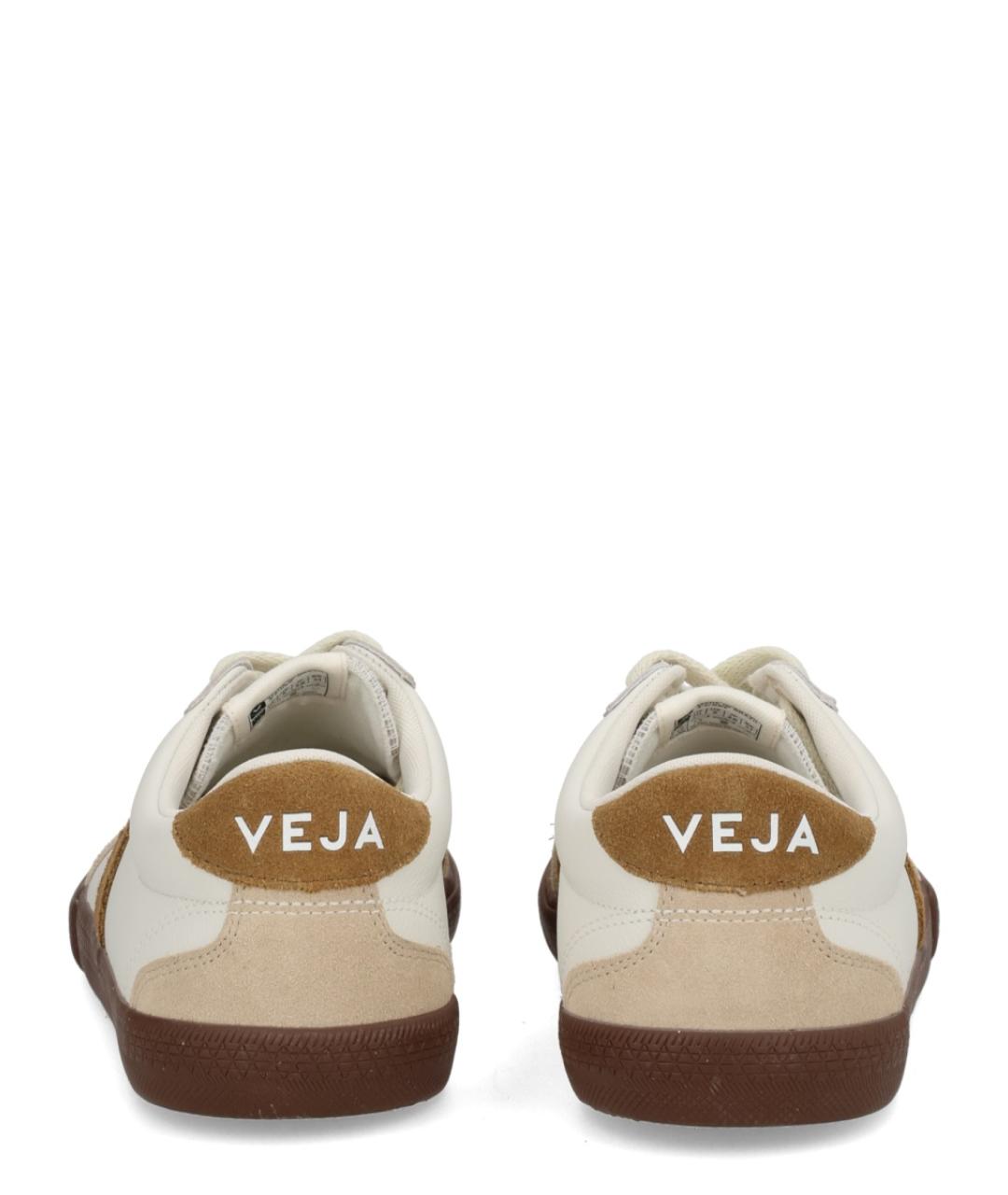 VEJA Бежевые кожаные низкие кроссовки / кеды, фото 4