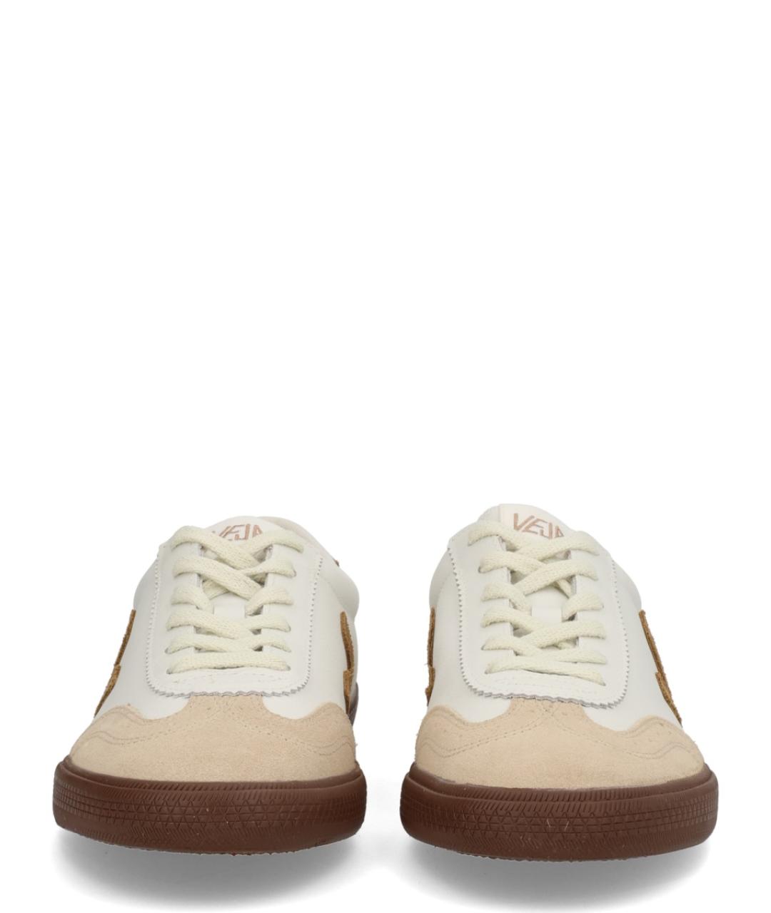VEJA Бежевые кожаные низкие кроссовки / кеды, фото 3