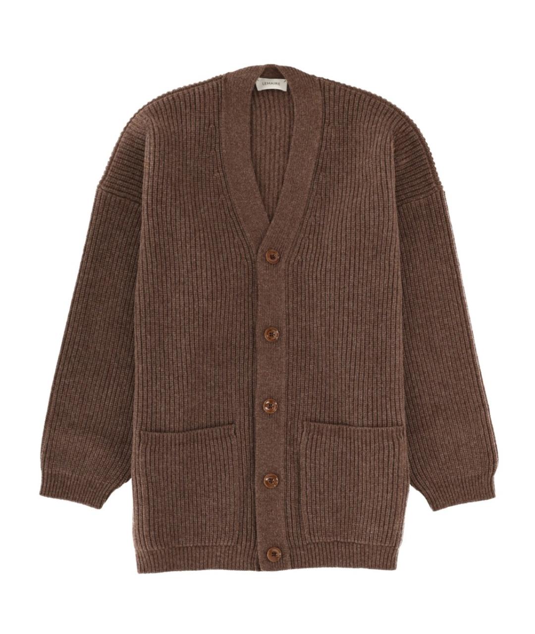 LEMAIRE Коричневый шерстяной кардиган, фото 1