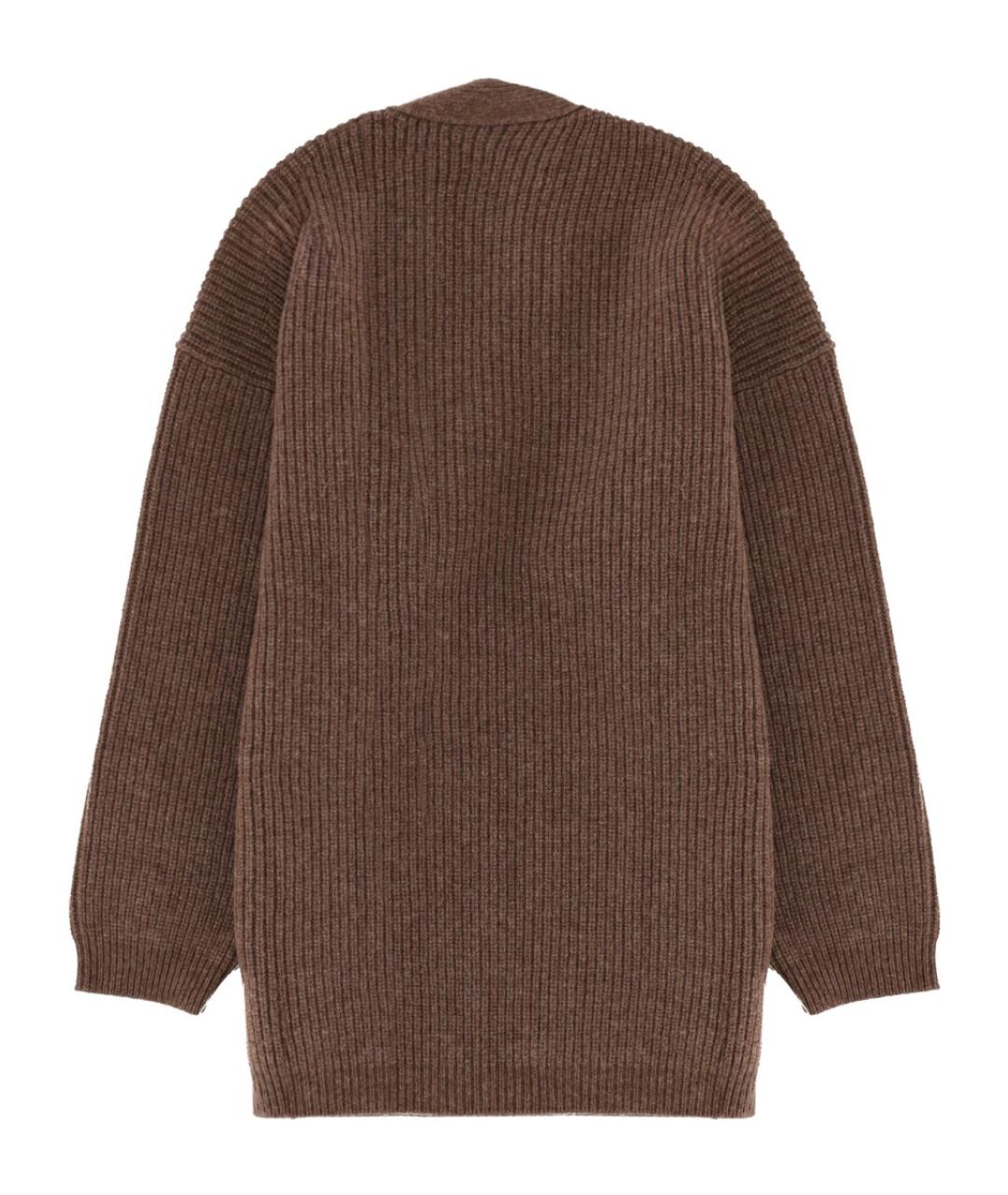 LEMAIRE Коричневый шерстяной кардиган, фото 2