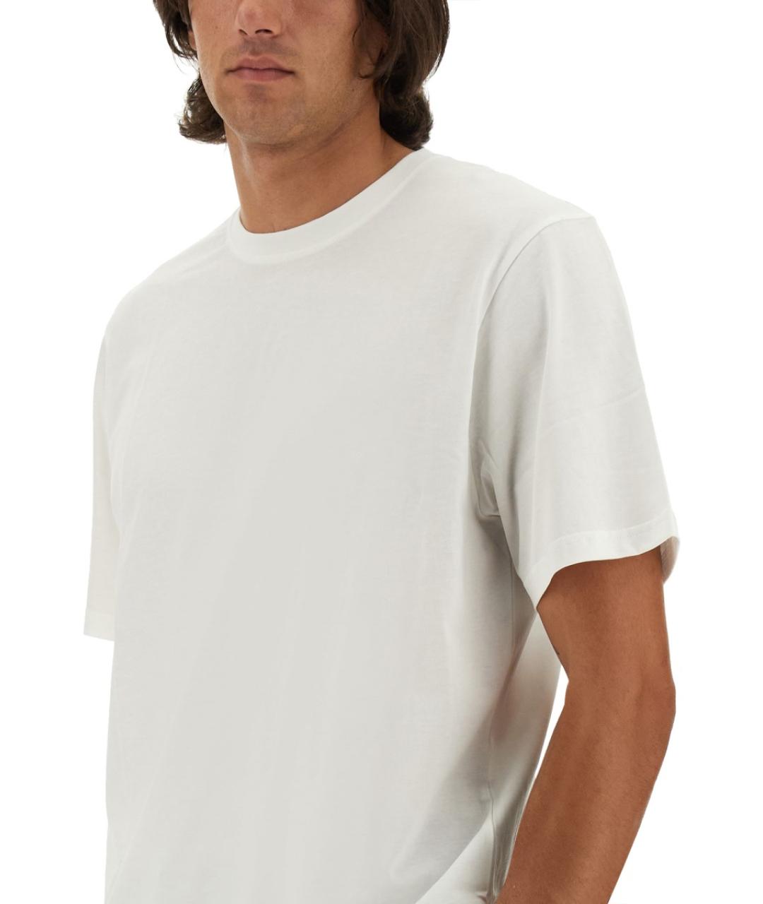 STUDIO NICHOLSON Белая хлопковая футболка, фото 4