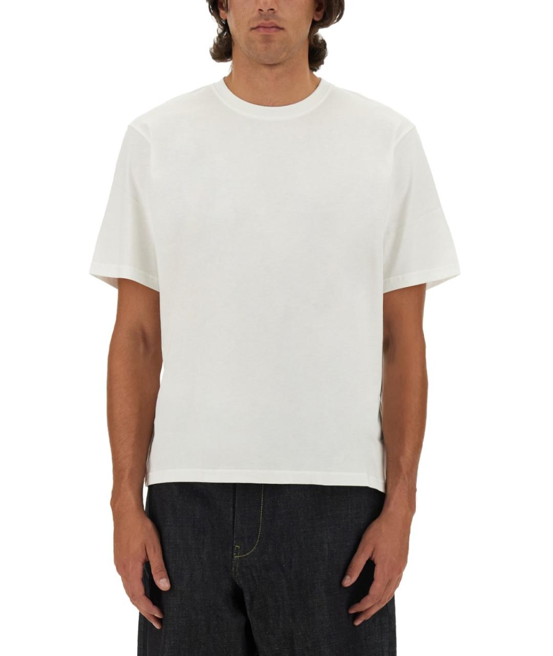 STUDIO NICHOLSON Белая хлопковая футболка, фото 5