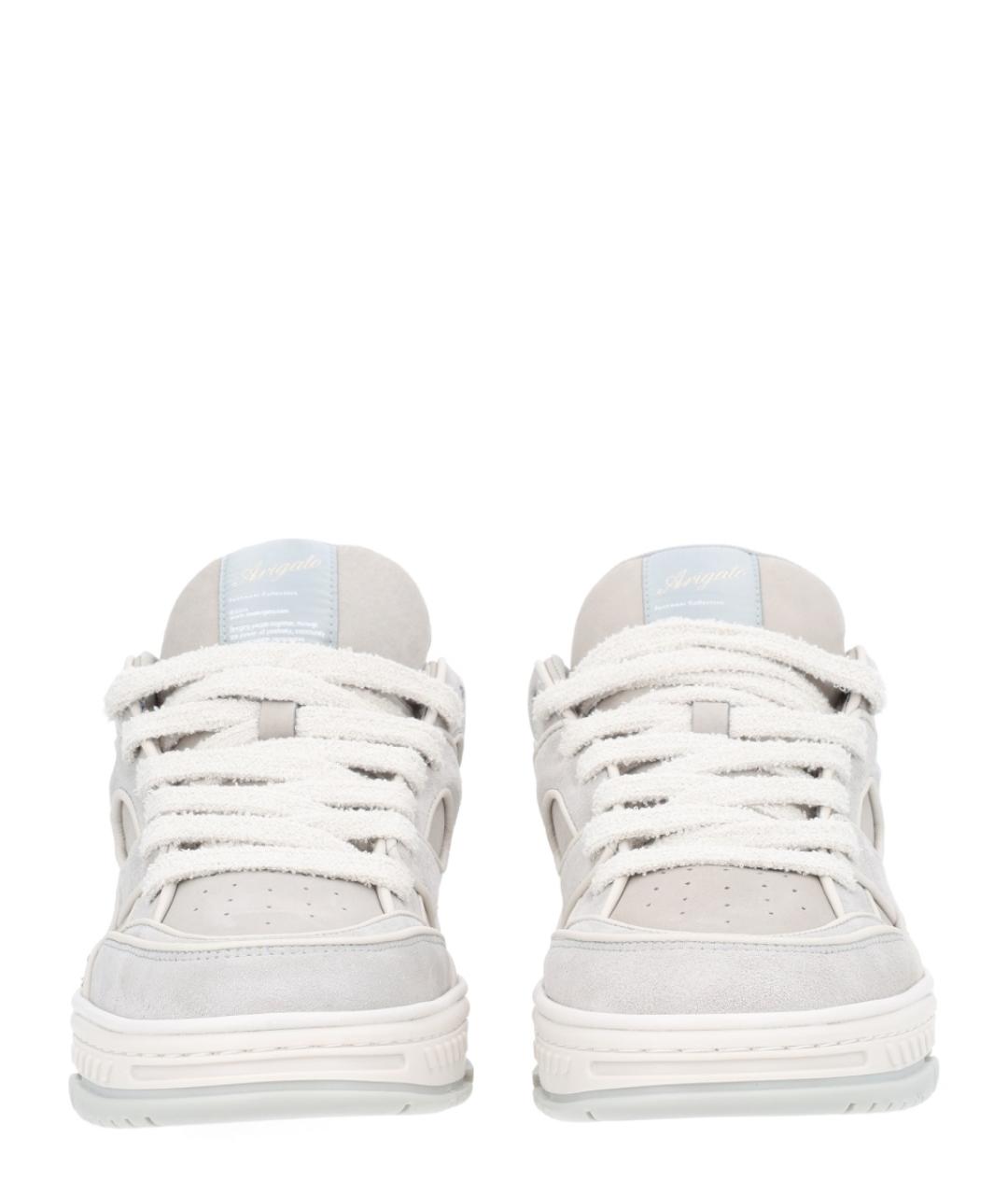 AXEL ARIGATO Серые кожаные низкие кроссовки / кеды, фото 3