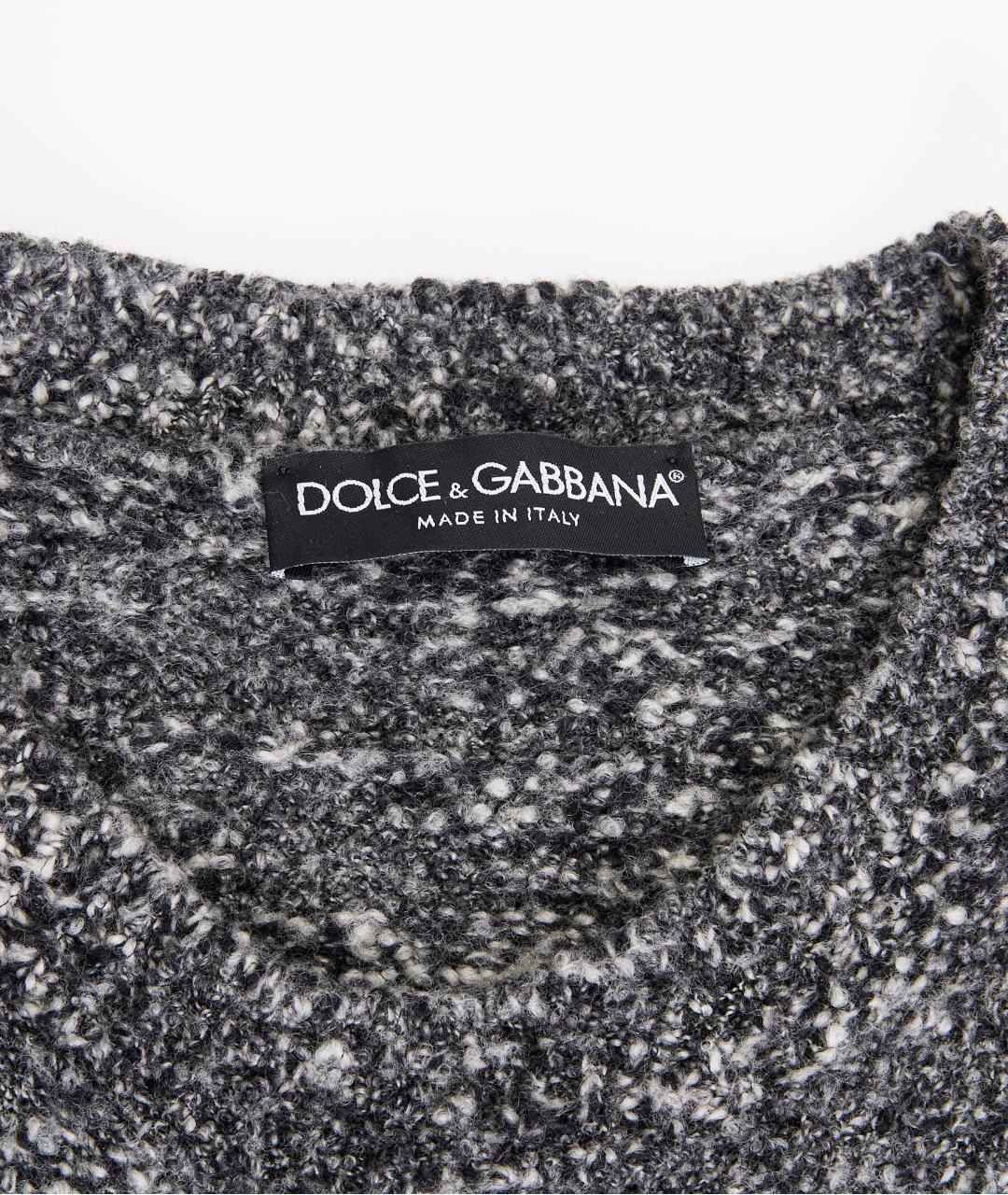 DOLCE&GABBANA Серый шерстяной джемпер / свитер, фото 4