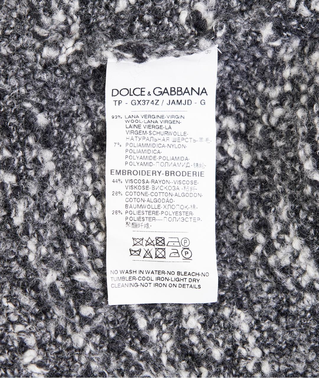 DOLCE&GABBANA Серый шерстяной джемпер / свитер, фото 5