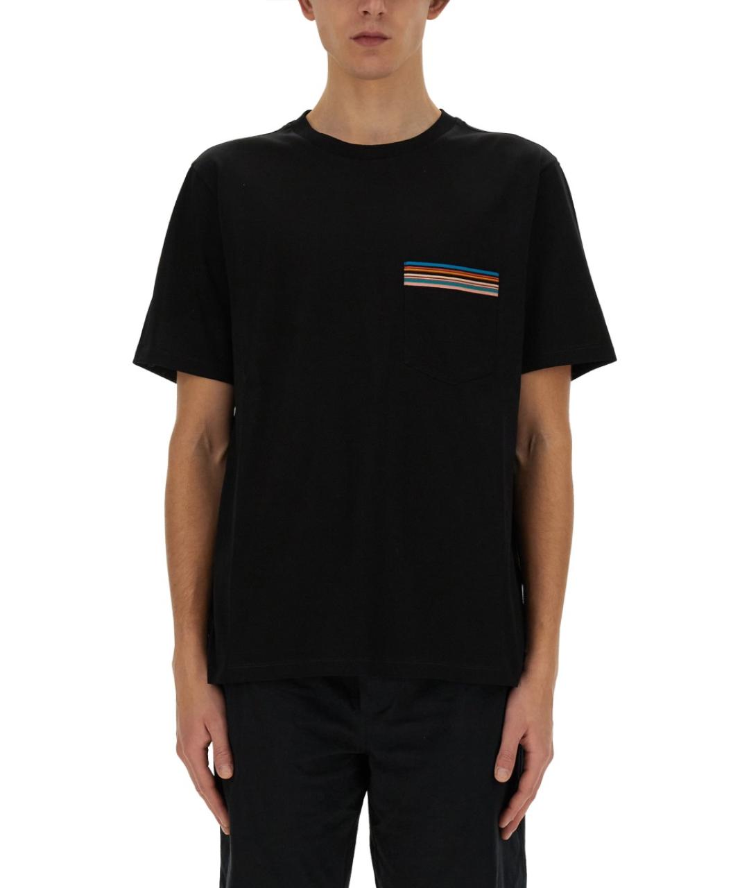 PAUL SMITH Черная хлопковая футболка, фото 5