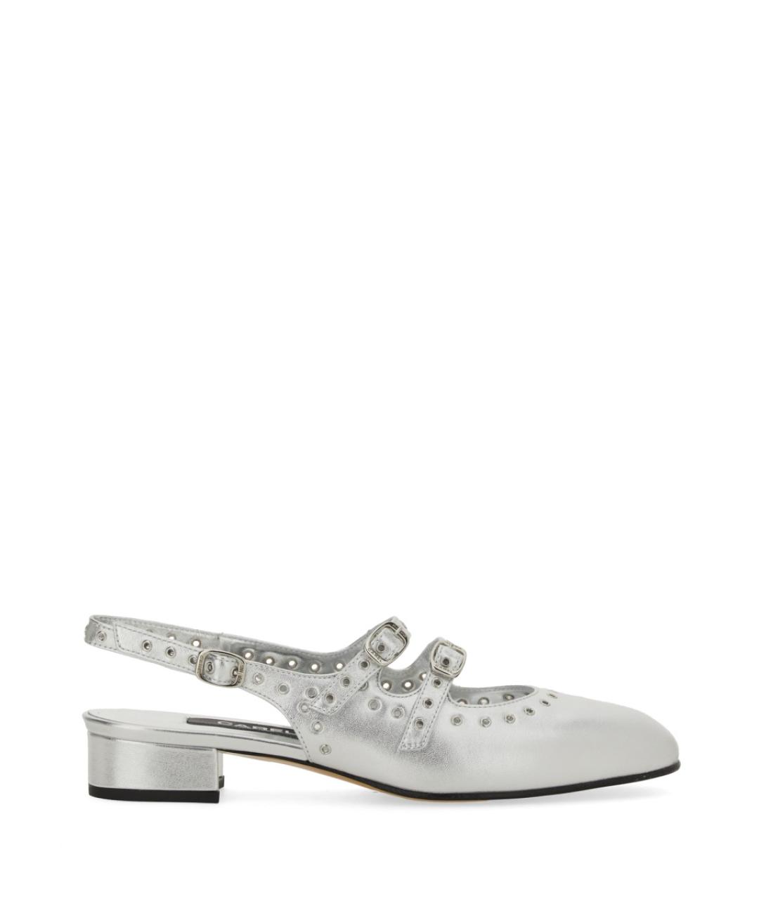 CAREL Серебряные кожаные туфли, фото 1