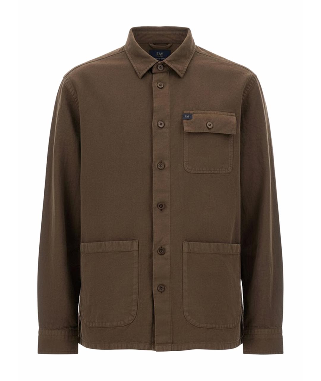 FAY Коричневая льняная куртка, фото 1