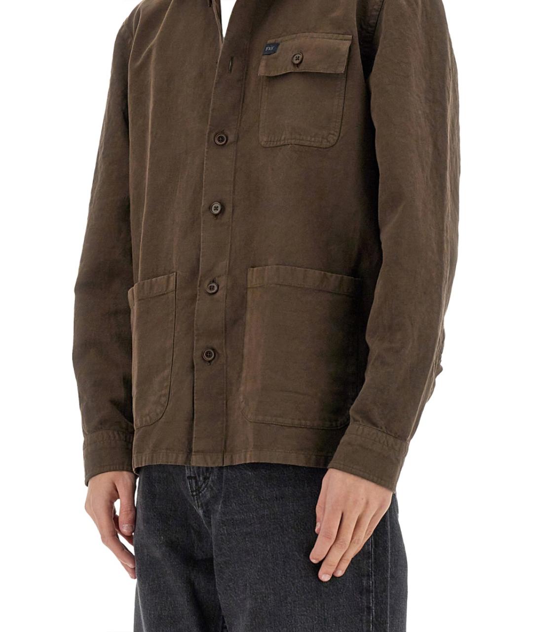 FAY Коричневая льняная куртка, фото 4