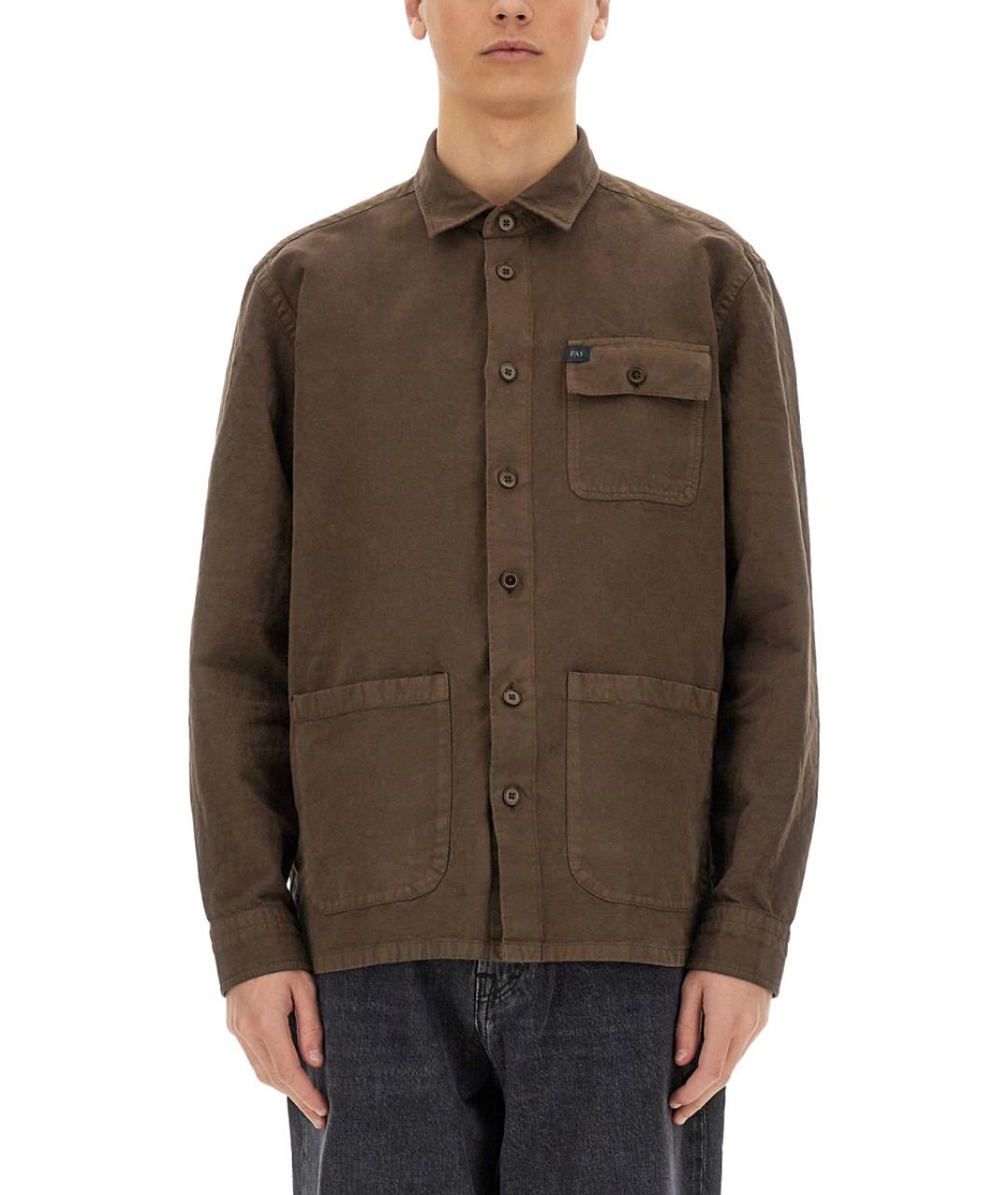 FAY Коричневая льняная куртка, фото 5