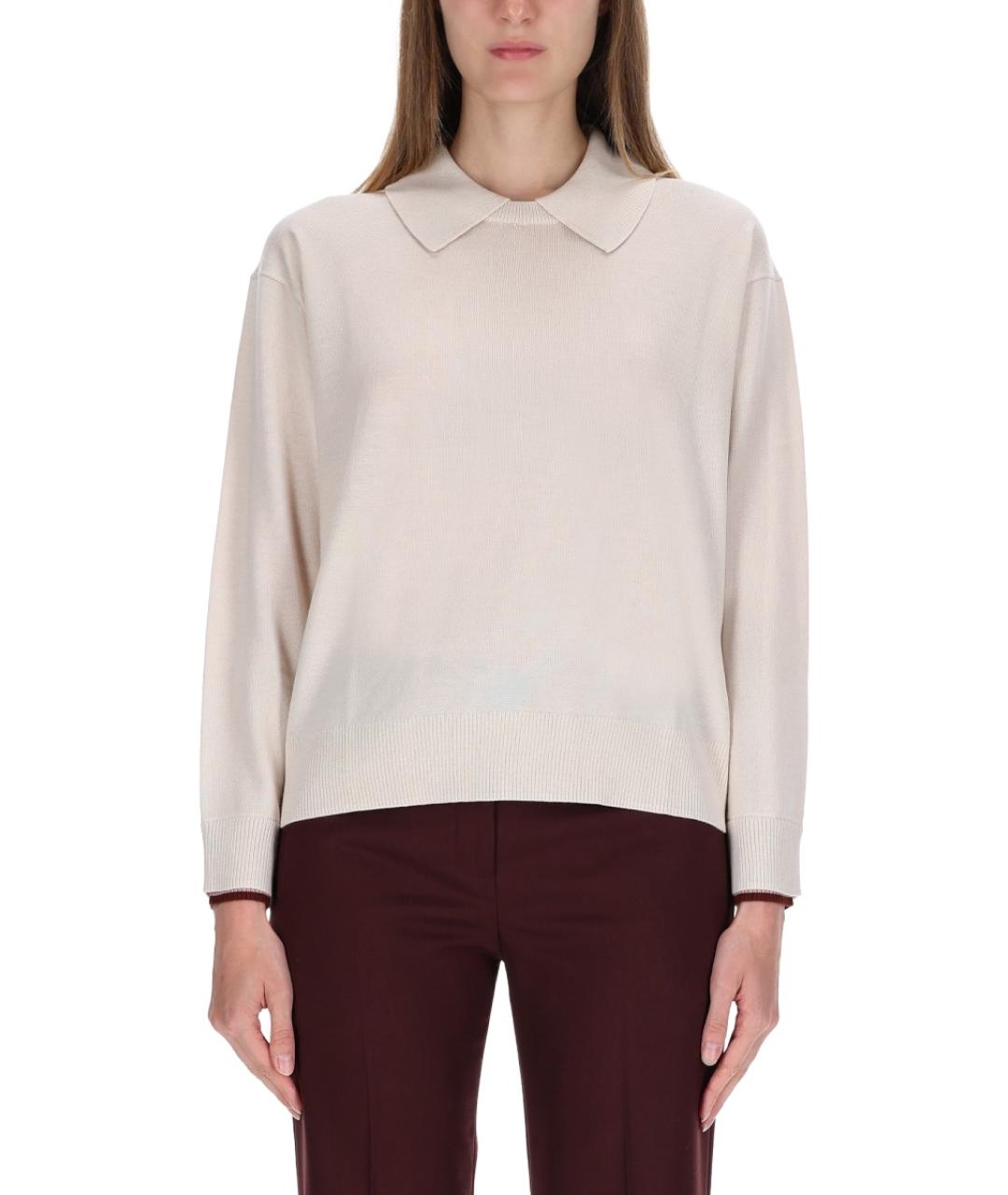 PAUL SMITH Бежевый шерстяной джемпер / свитер, фото 5