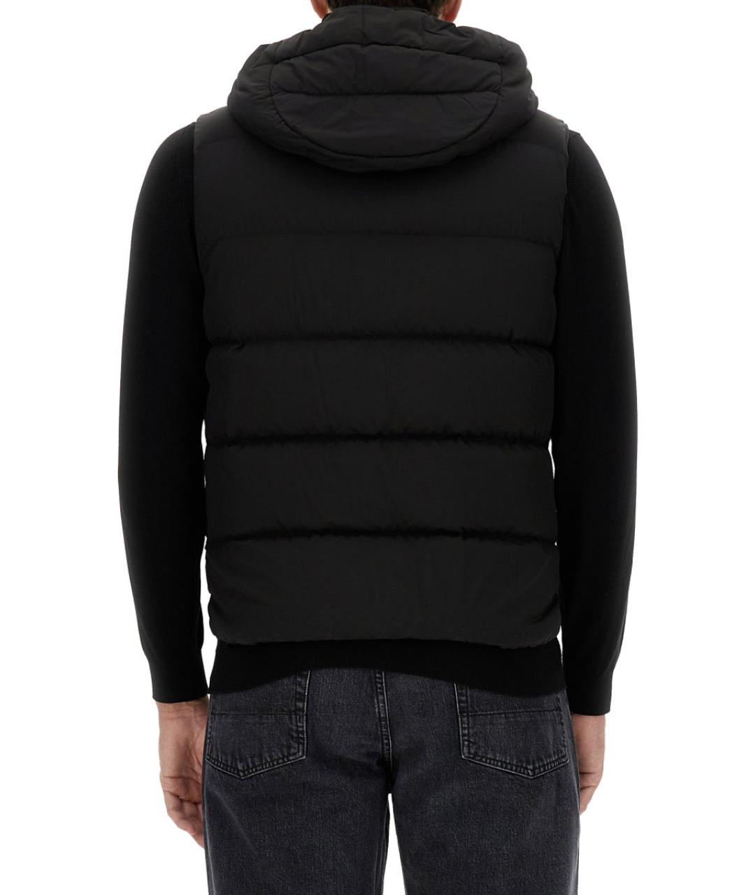 MOORER Черный полиэстеровый жилет, фото 4