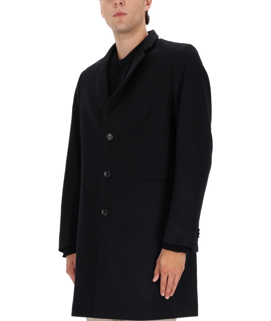 PS BY PAUL SMITH Черное шерстяное пальто, фото 3