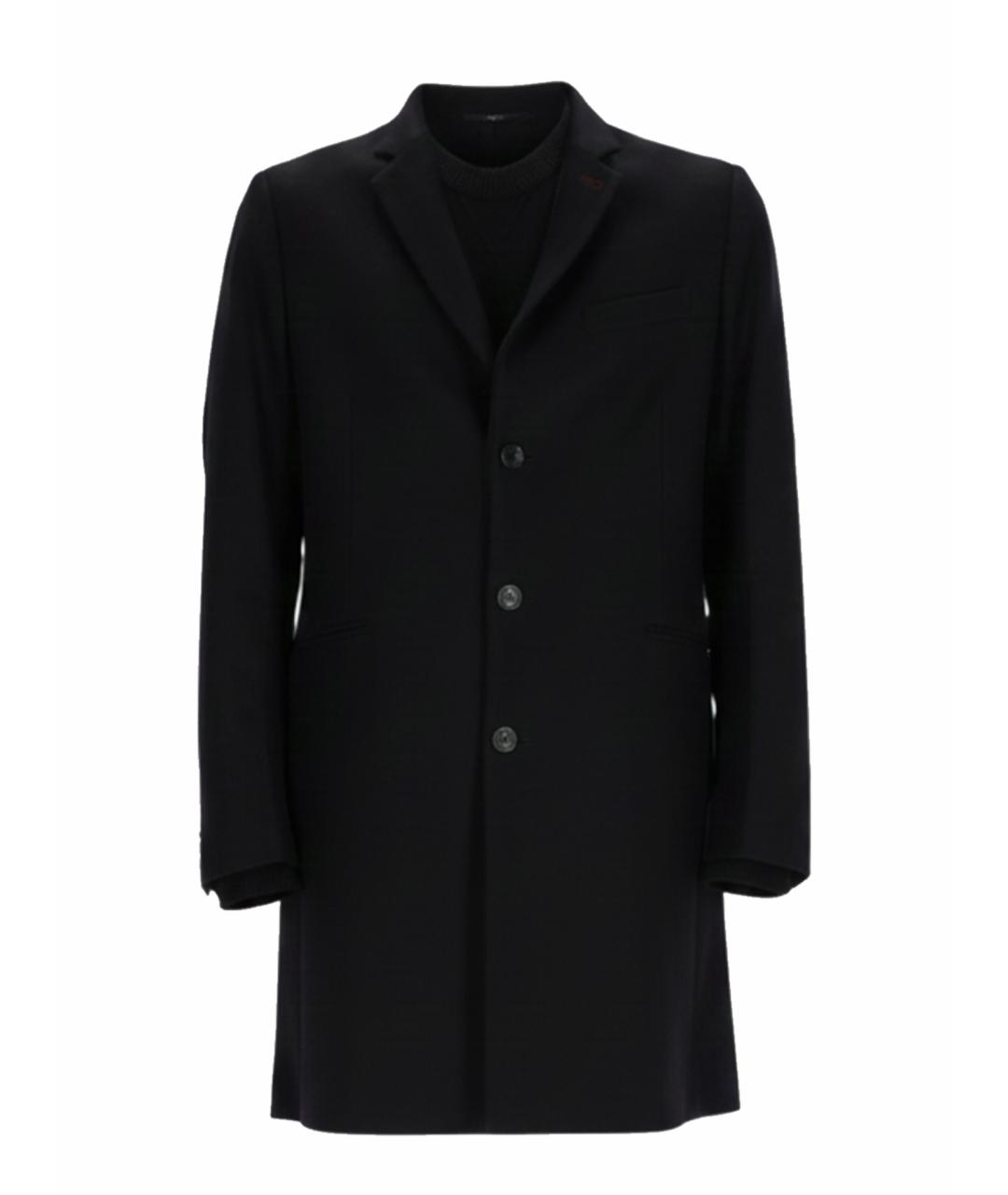PS BY PAUL SMITH Черное шерстяное пальто, фото 1