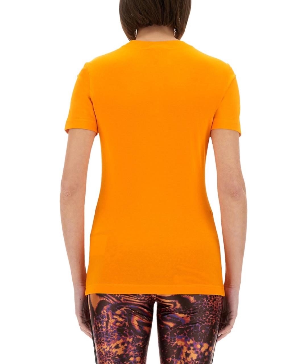 VERSACE JEANS COUTURE Оранжевая хлопковая футболка, фото 3