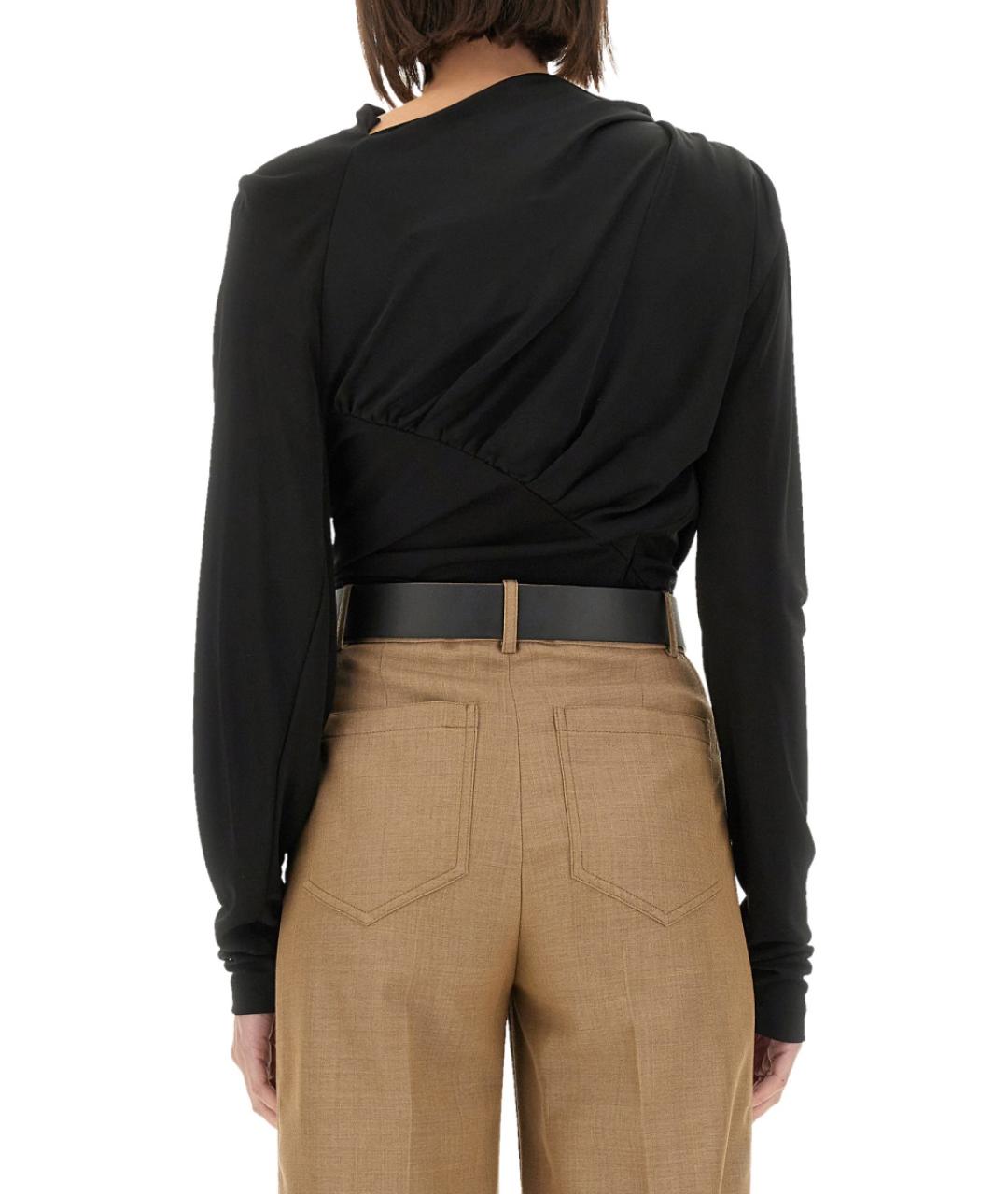 VICTORIA BECKHAM Черная вискозная блузы, фото 4