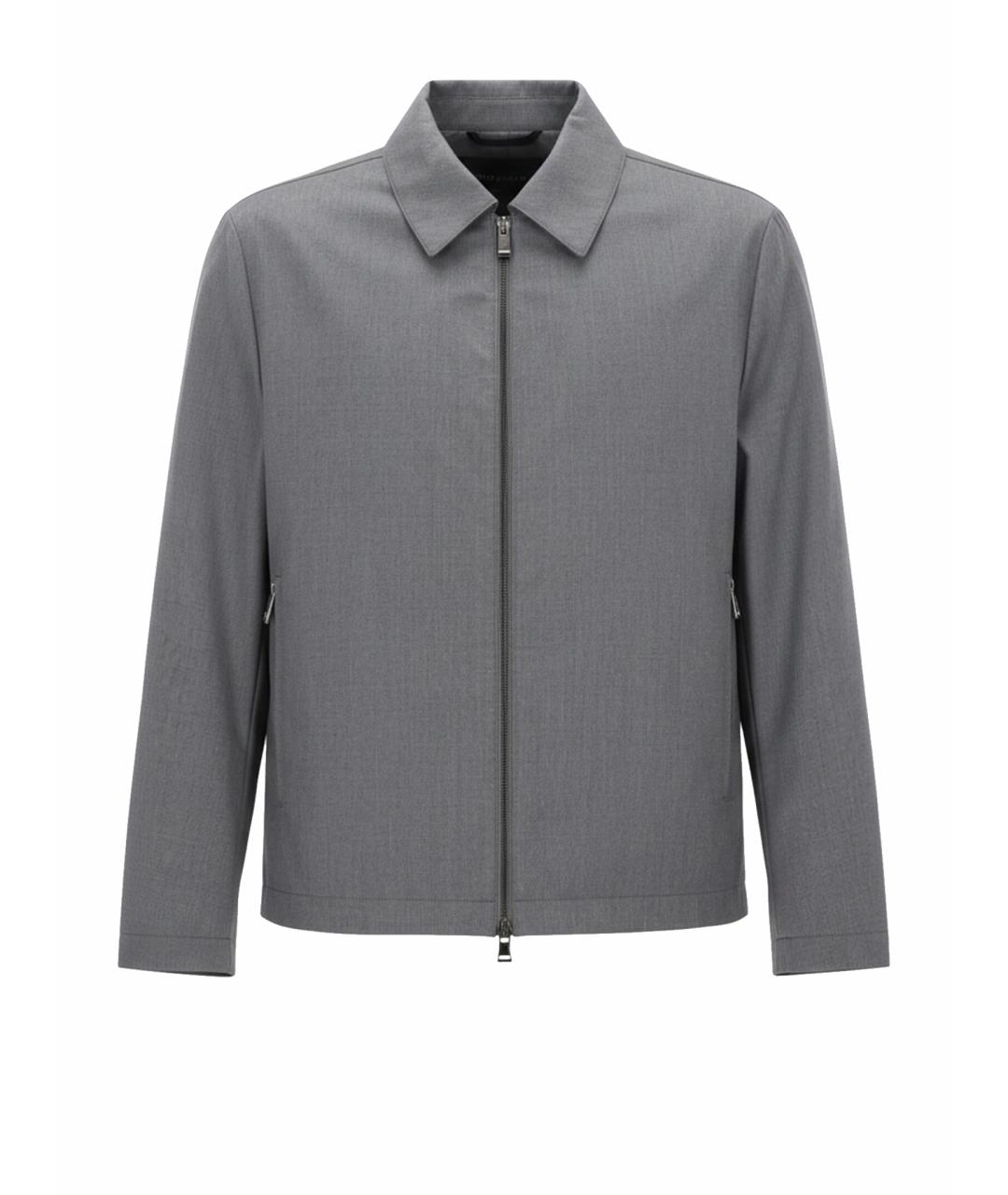 HUGO BOSS Серая шерстяная куртка, фото 1