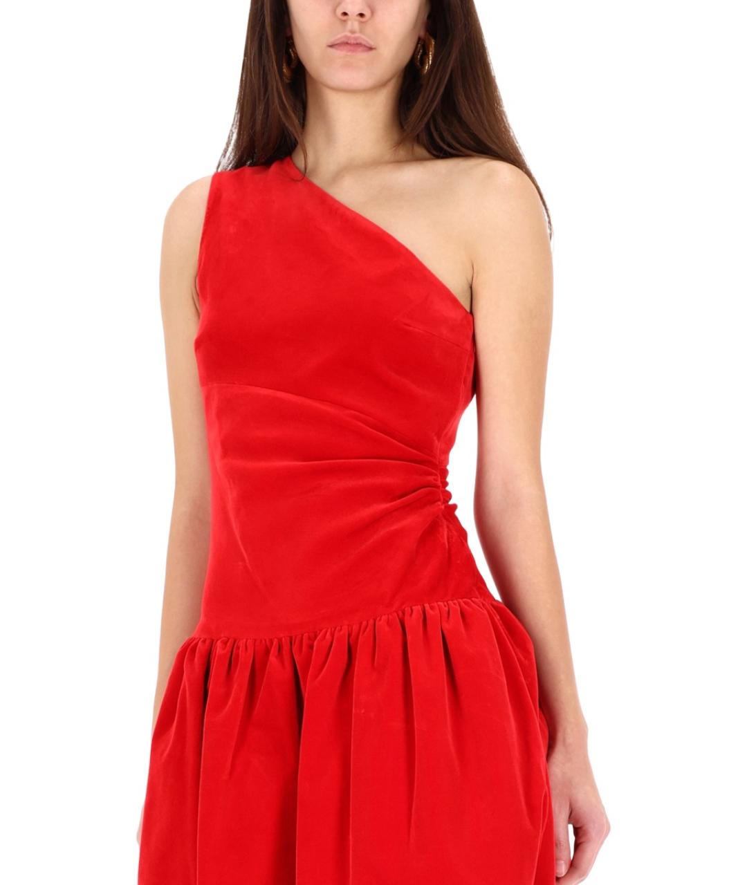 PATOU Красное вискозное повседневное платье, фото 4