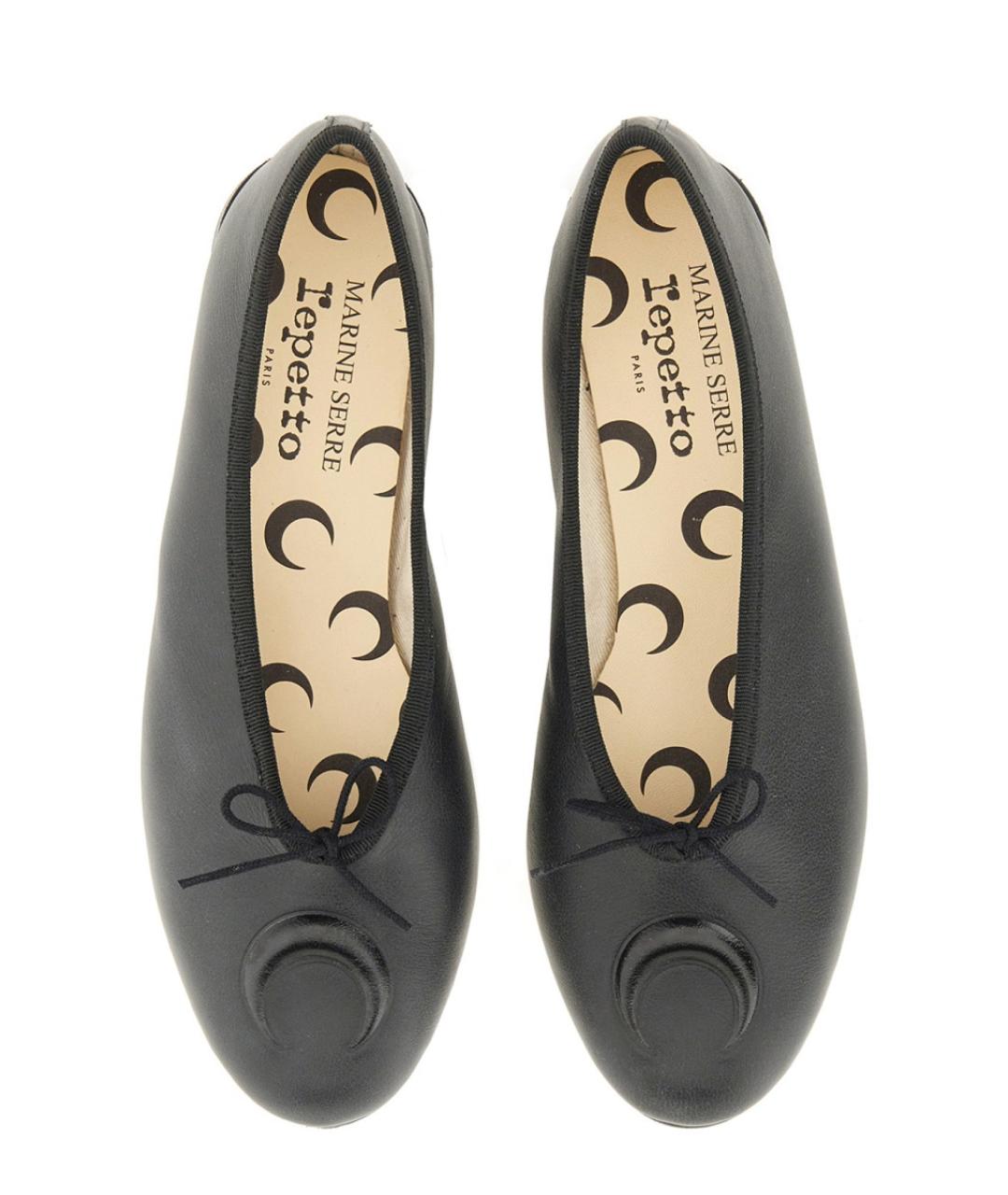 MARINE SERRE Черные текстильные балетки, фото 5