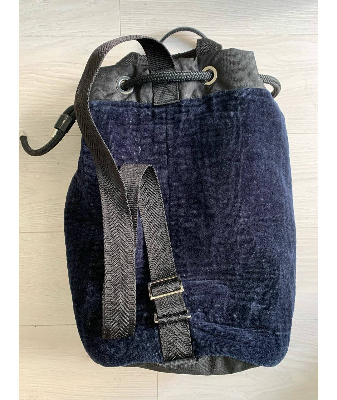 ERMENEGILDO ZEGNA Темно-синий твиловый рюкзак, фото 3