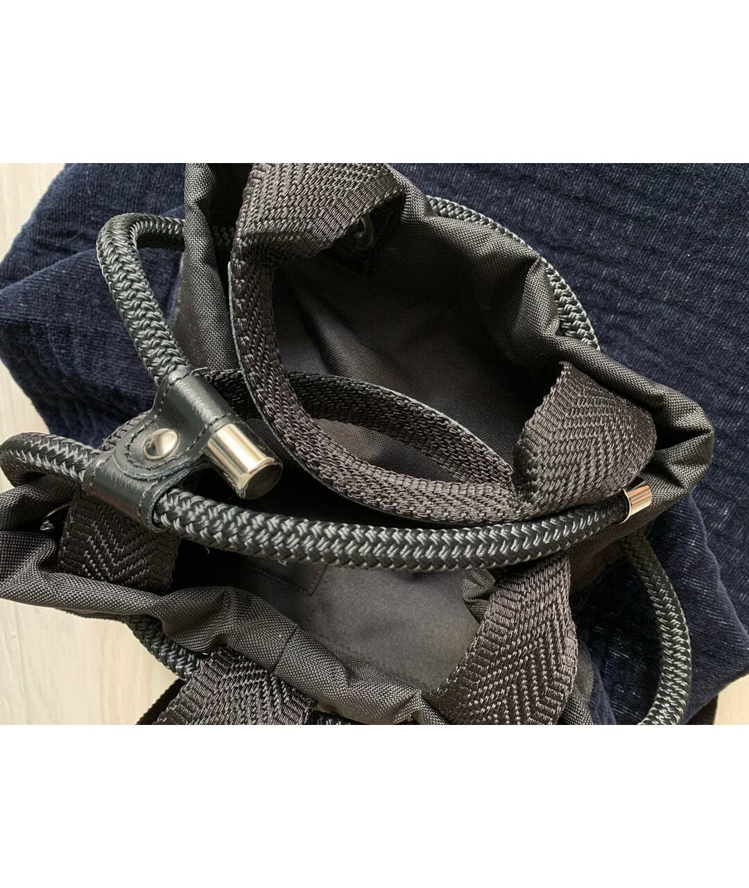 ERMENEGILDO ZEGNA Темно-синий твиловый рюкзак, фото 8