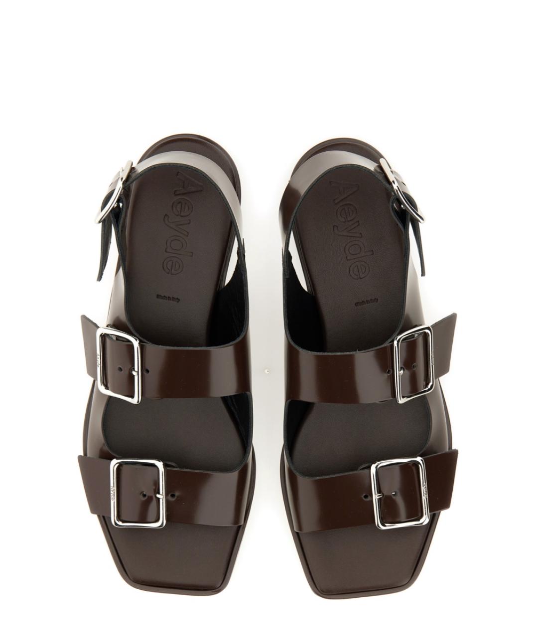 AEYDE Коричневые кожаные сандалии, фото 2