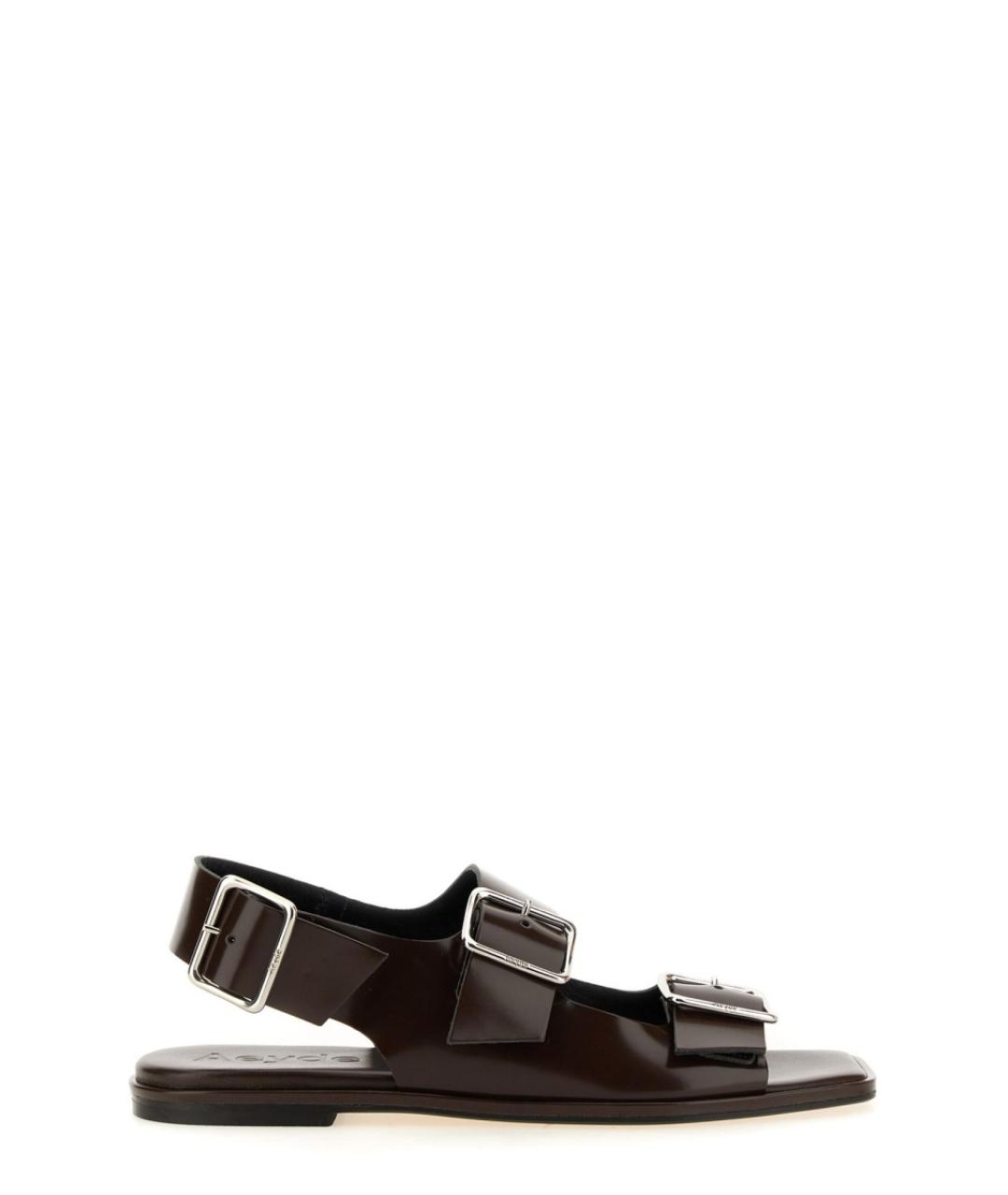 AEYDE Коричневые кожаные сандалии, фото 1