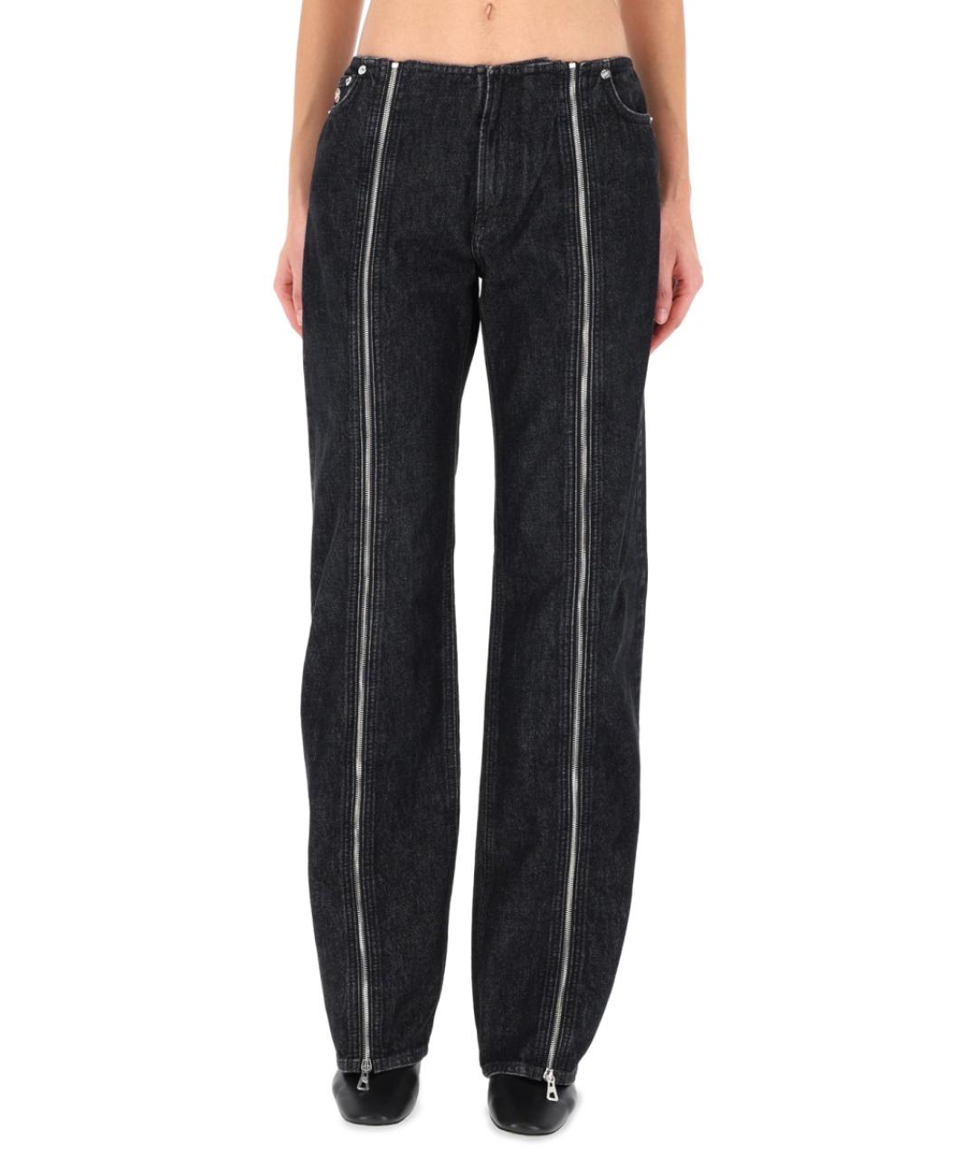 JEAN PAUL GAULTIER Черные хлопковые прямые джинсы, фото 5