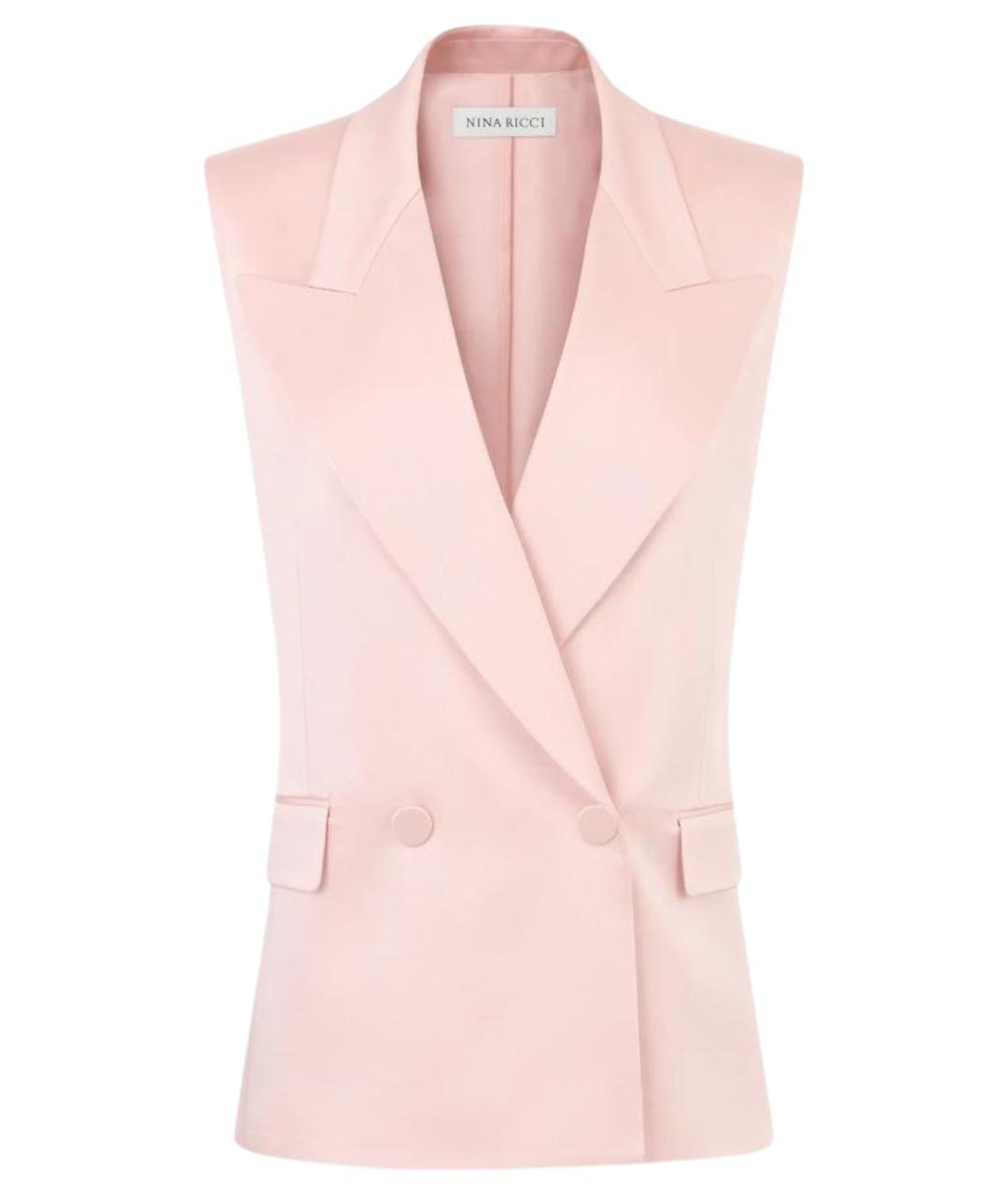 NINA RICCI Розовый ацетатный жилет, фото 1