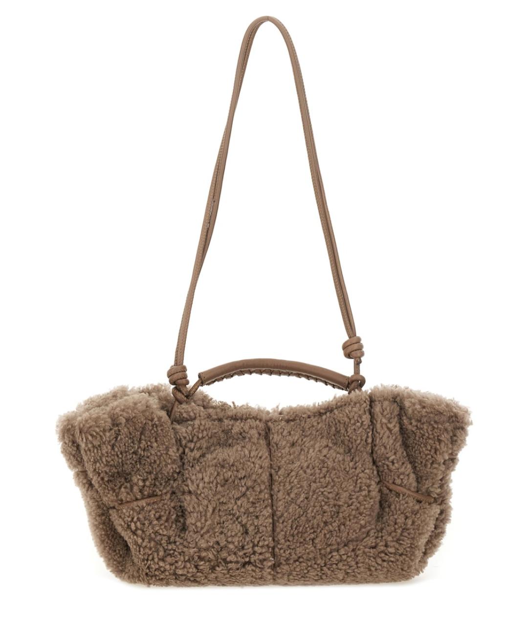 HEREU Бежевая кожаная сумка тоут, фото 1