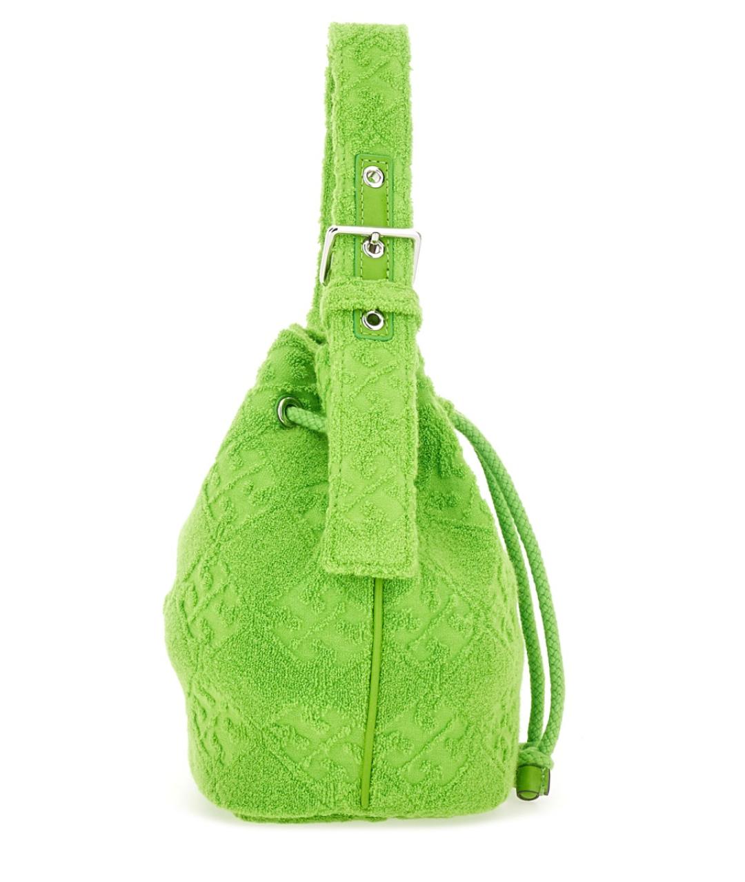 TORY BURCH Зеленая хлопковая сумка через плечо, фото 4