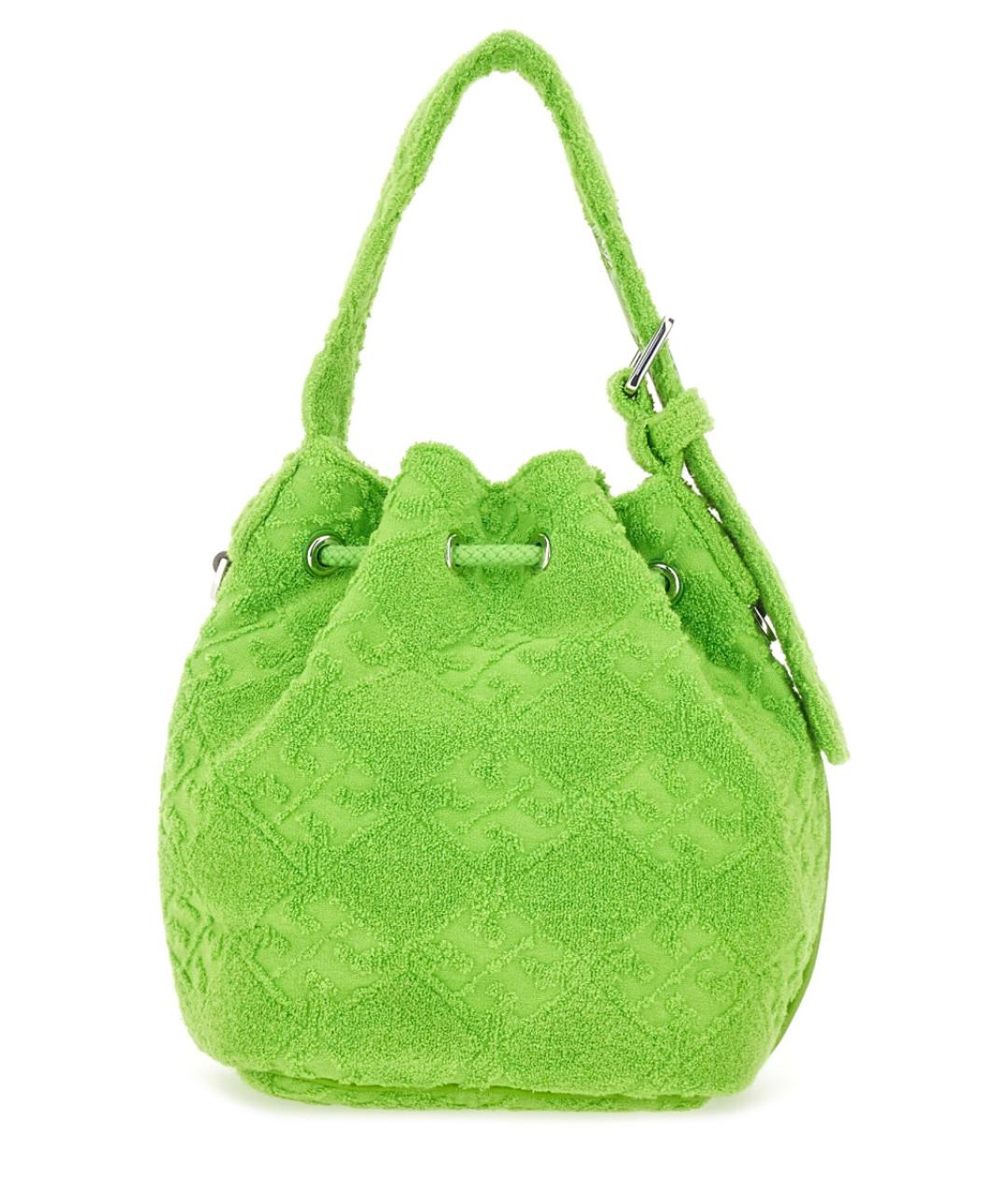 TORY BURCH Зеленая хлопковая сумка через плечо, фото 3