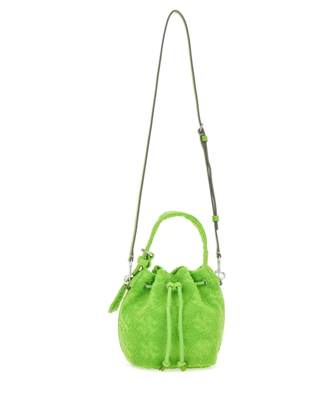 TORY BURCH Зеленая хлопковая сумка через плечо, фото 2