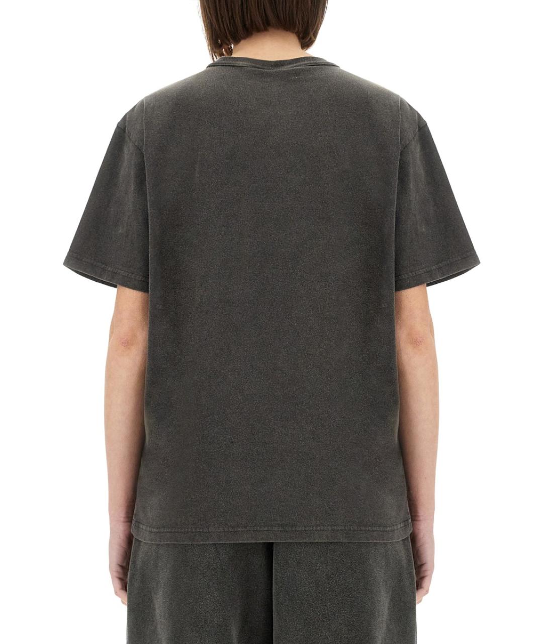 ALEXANDER WANG Черная хлопковая футболка, фото 3