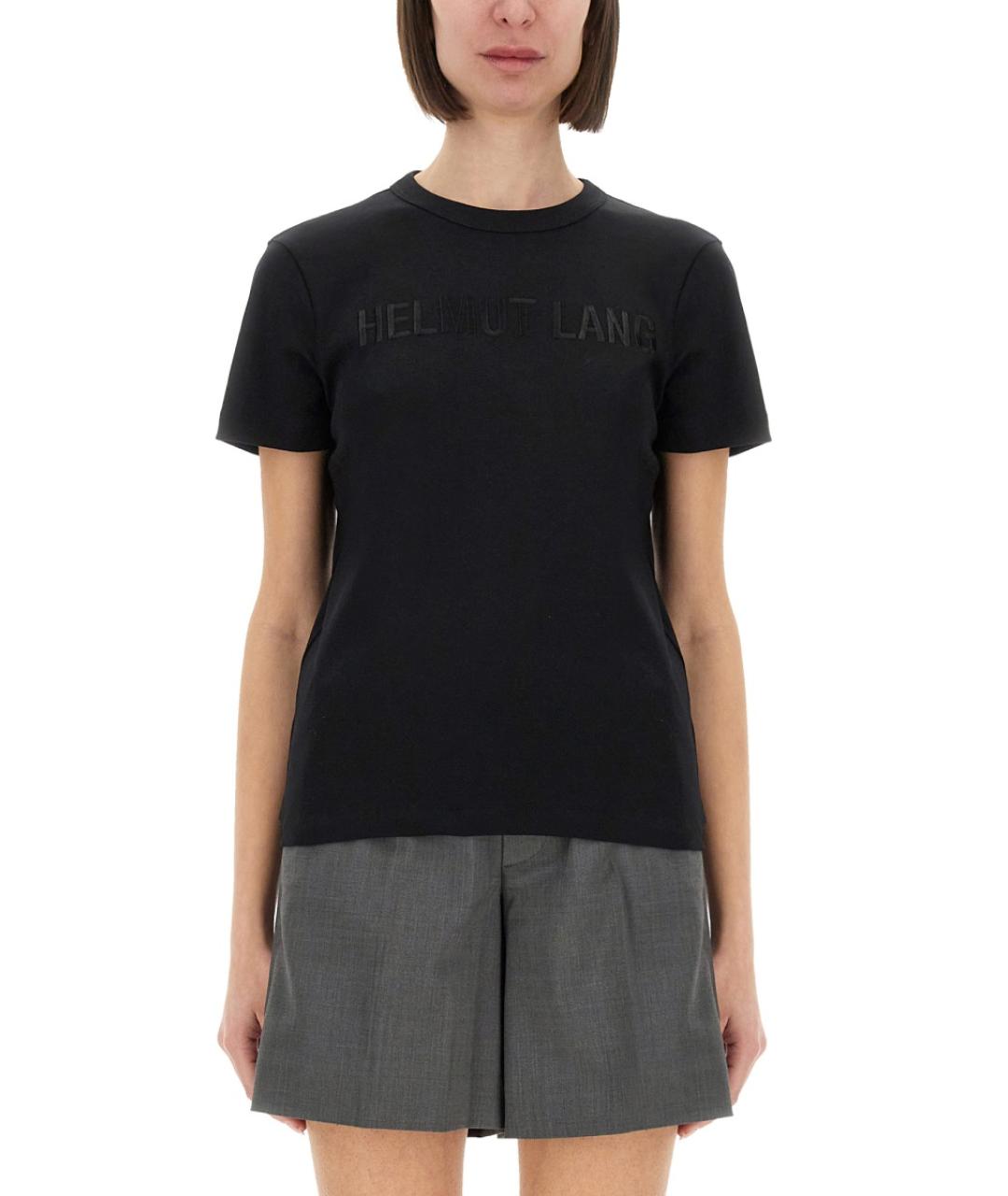 HELMUT LANG Черная хлопковая футболка, фото 5