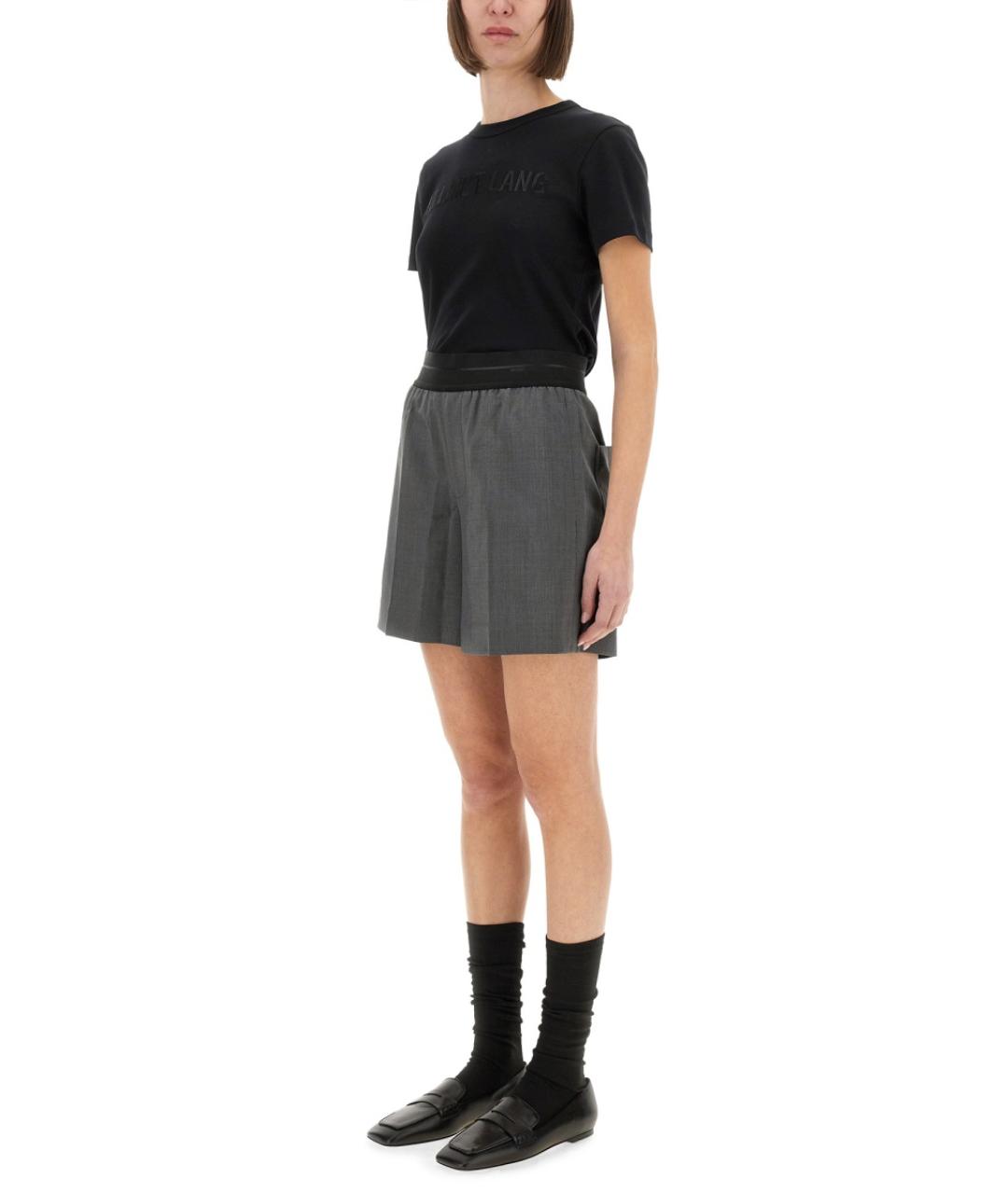 HELMUT LANG Черная хлопковая футболка, фото 2