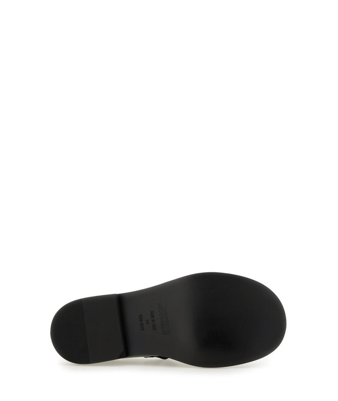 MOSCHINO Черные кожаные балетки, фото 5