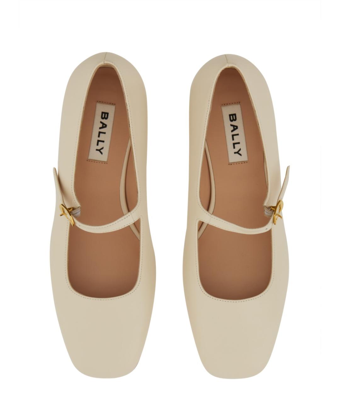 BALLY Белые кожаные туфли, фото 3