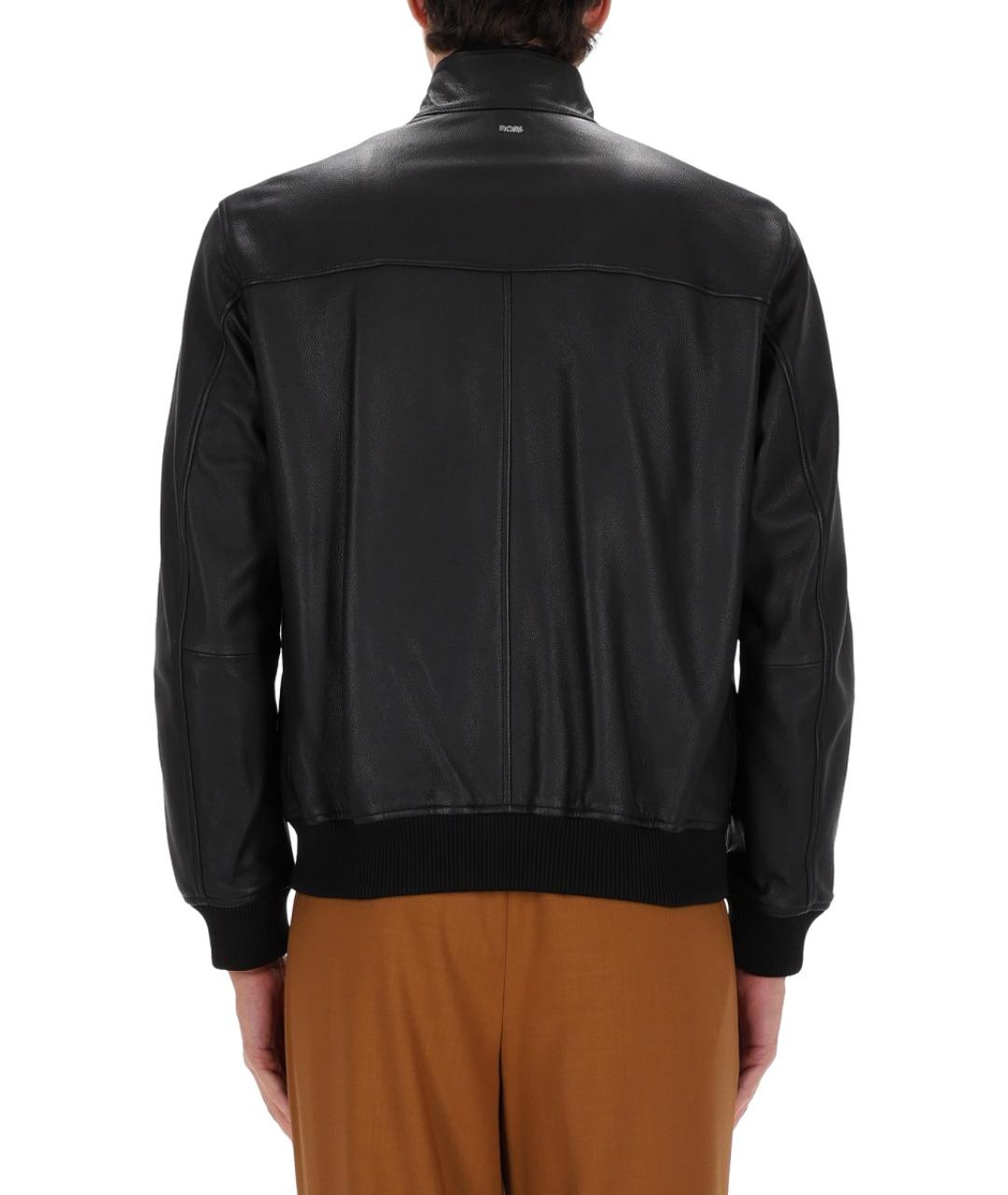 HUGO BOSS Черная кожаная куртка, фото 3