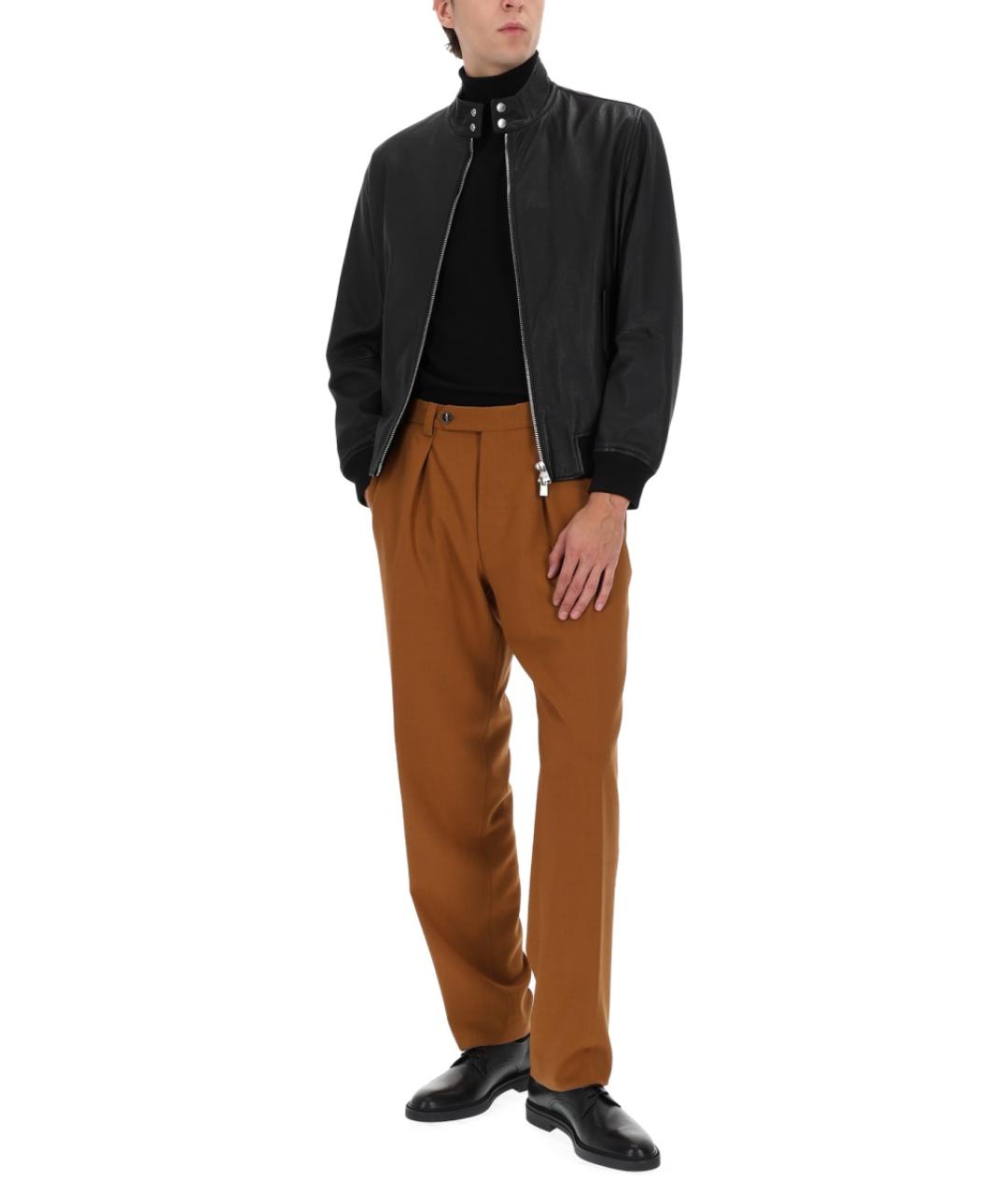 HUGO BOSS Черная кожаная куртка, фото 2