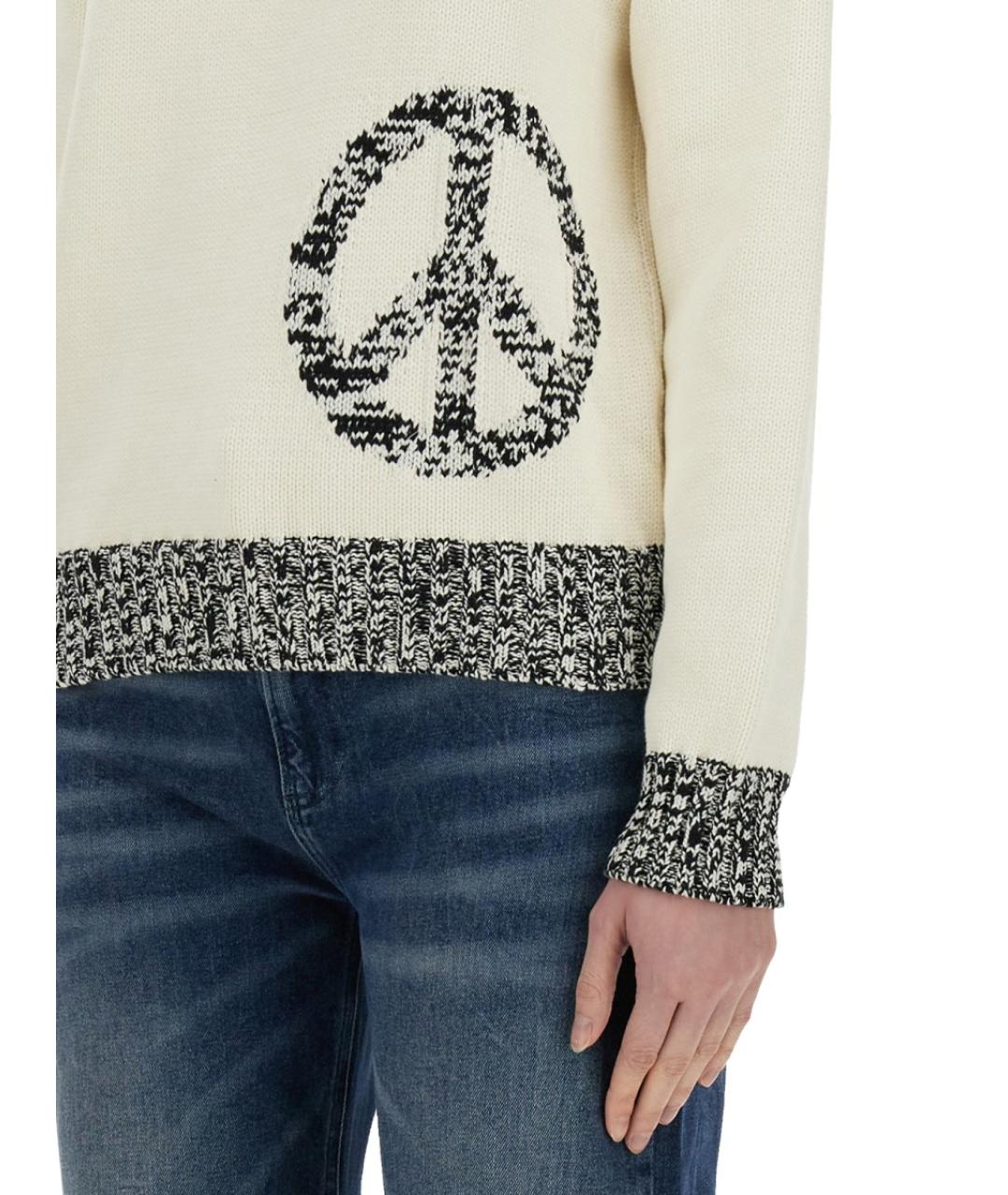 MOSCHINO JEANS Белый хлопковый джемпер / свитер, фото 5