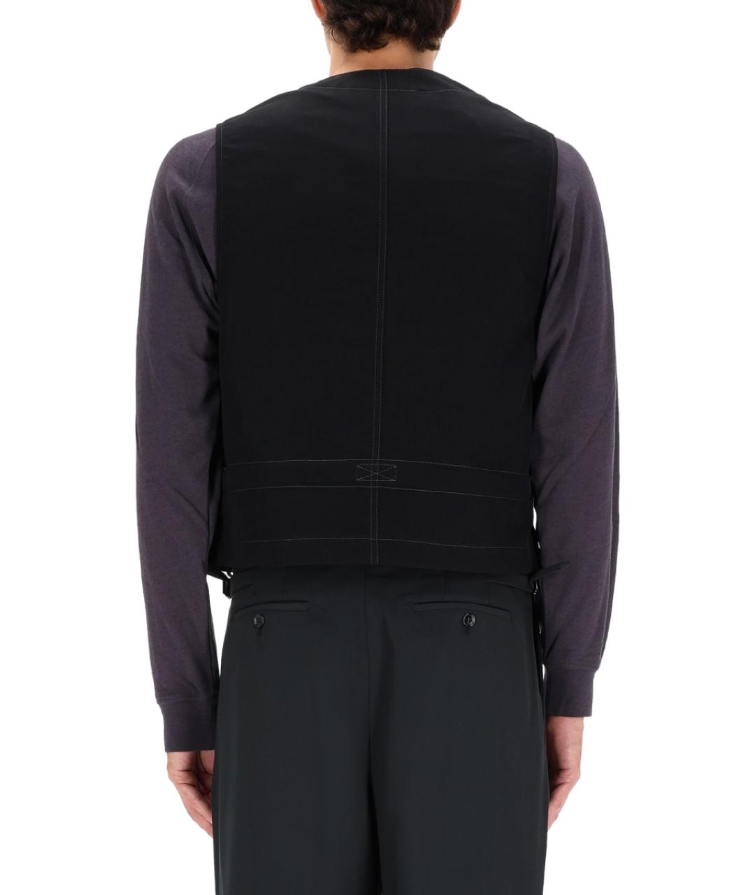 LEMAIRE Черный хлопковый жилет, фото 4