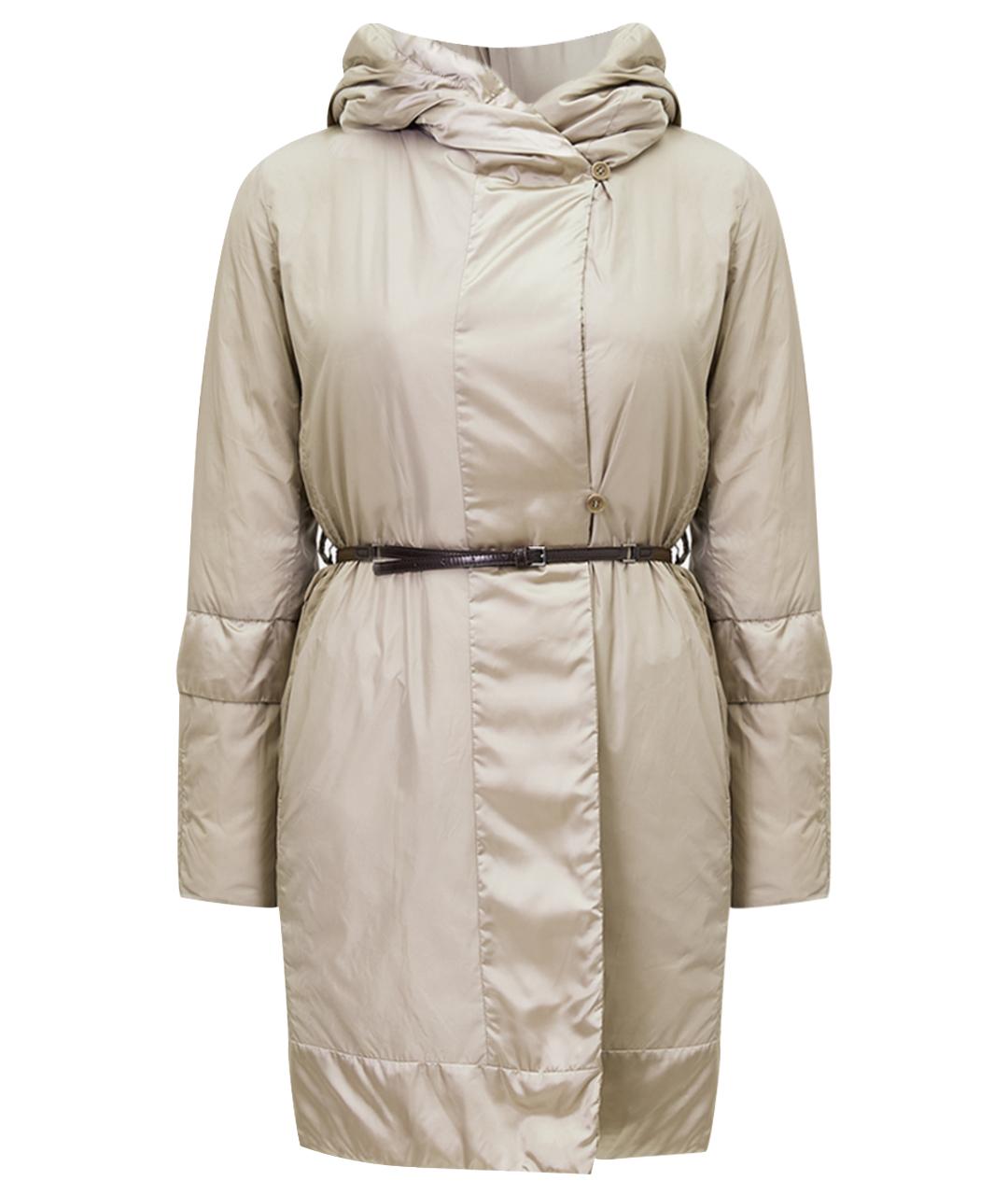 'S MAX MARA Бежевый полиамидовый пуховик, фото 9