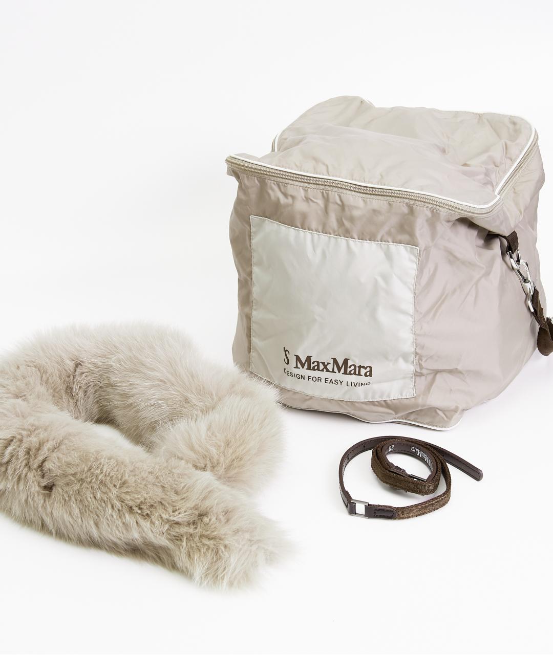 'S MAX MARA Бежевый полиамидовый пуховик, фото 7