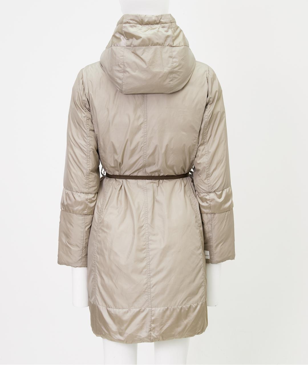 'S MAX MARA Бежевый полиамидовый пуховик, фото 4
