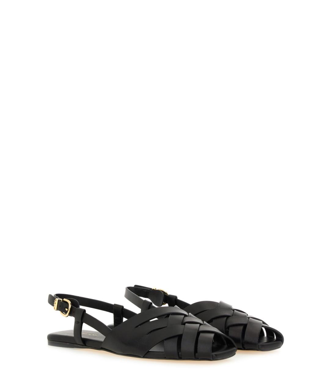 MICHAEL KORS Черные кожаные балетки, фото 2